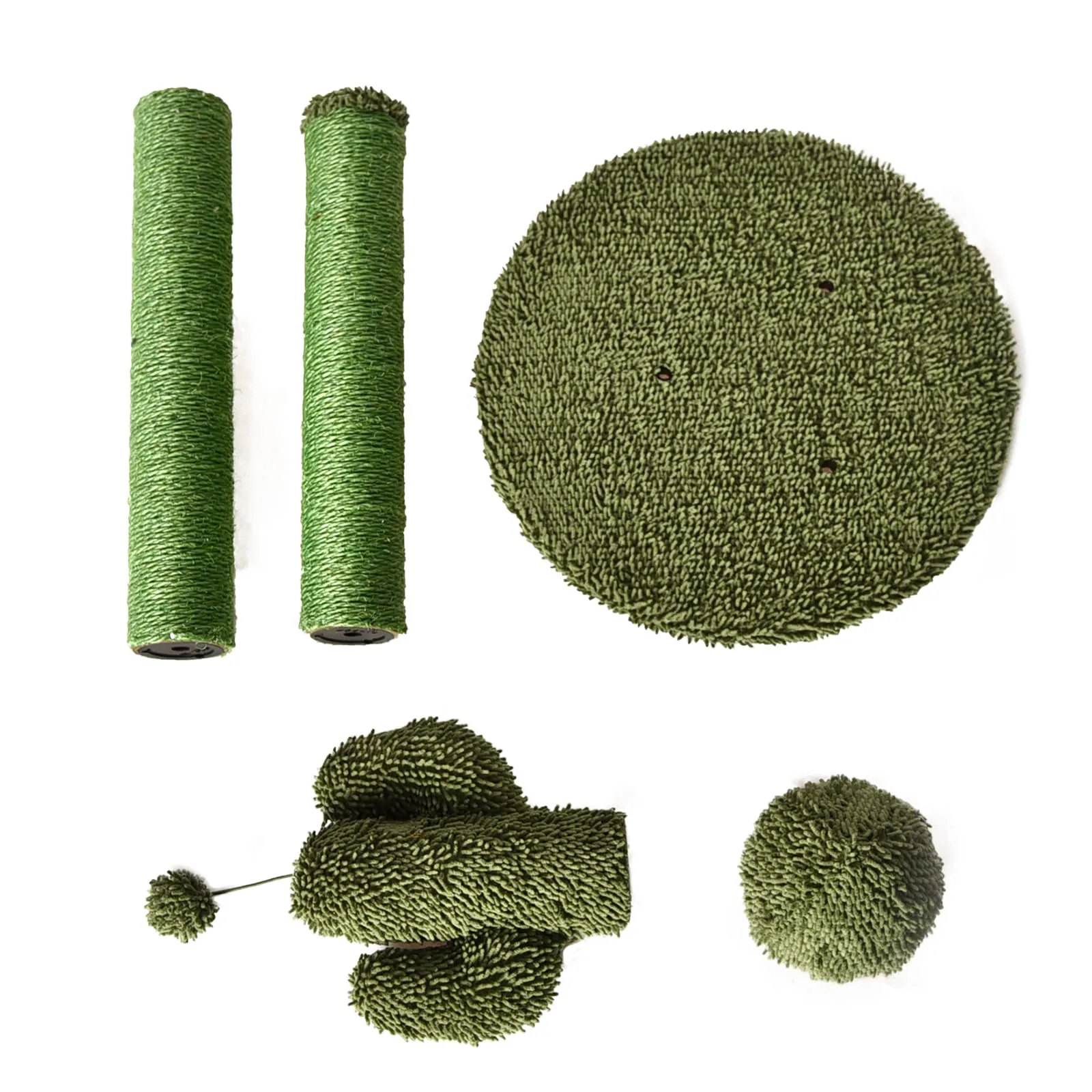 Amazon Basics Tiragraffi per gatti a forma di cactus con tre tronchetti, Grande, 68 cm, Verde - immagine 4