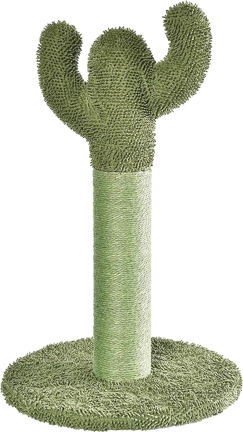 Amazon Basics Tiragraffi a forma di cactus con sfera pendente per gatto, 65 cm, Verde - immagine 2
