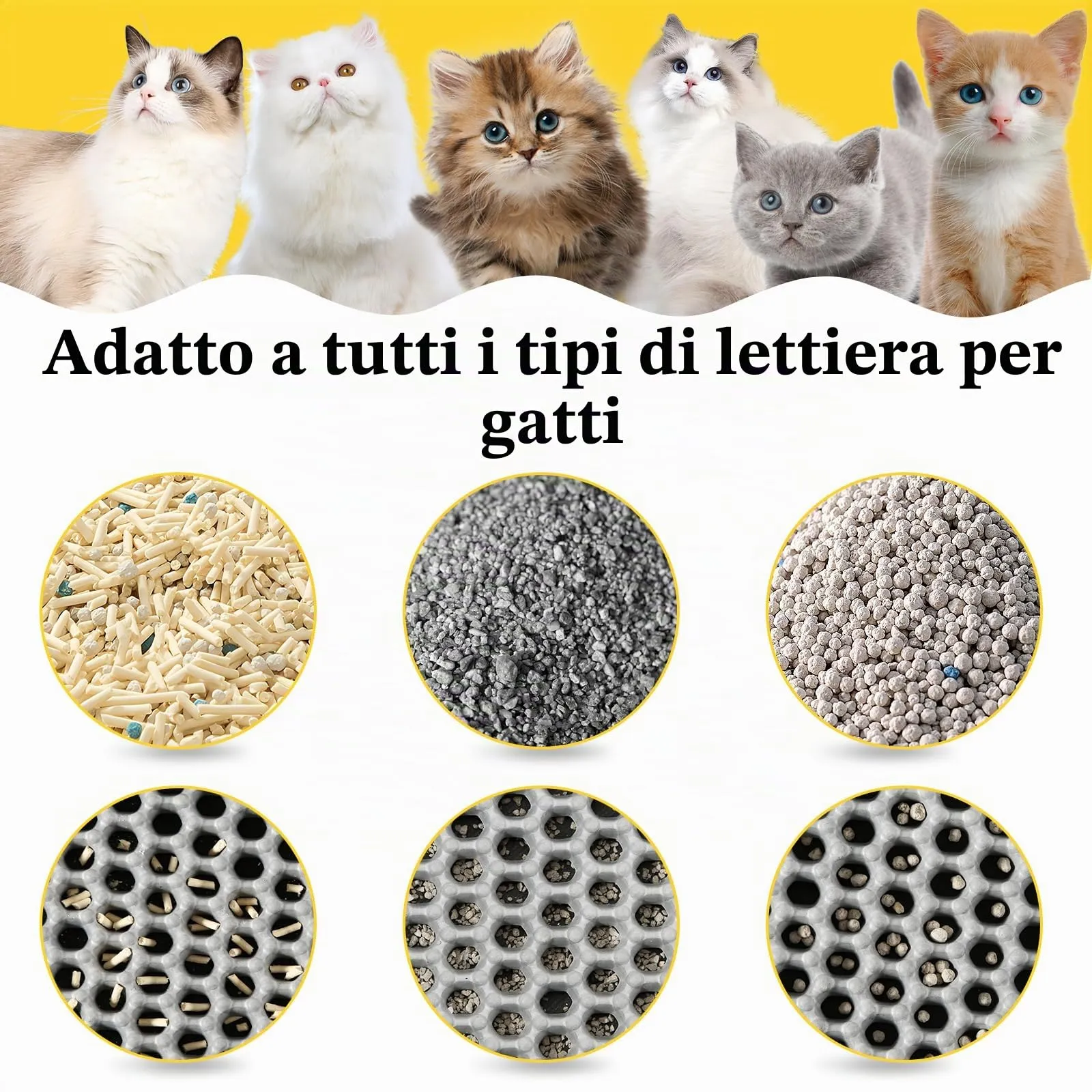 MOSUO Tappetino Lettiera Gatto Impermeabile 60 x 45 cm - immagine 3