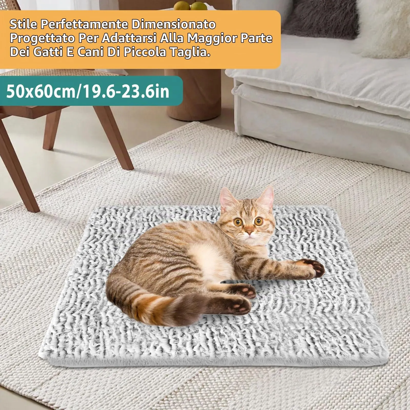 JABNOW Coperta Termica Autoriscaldante per Cani e Gatti, 50 x 60cm, Lavabile - immagine 3