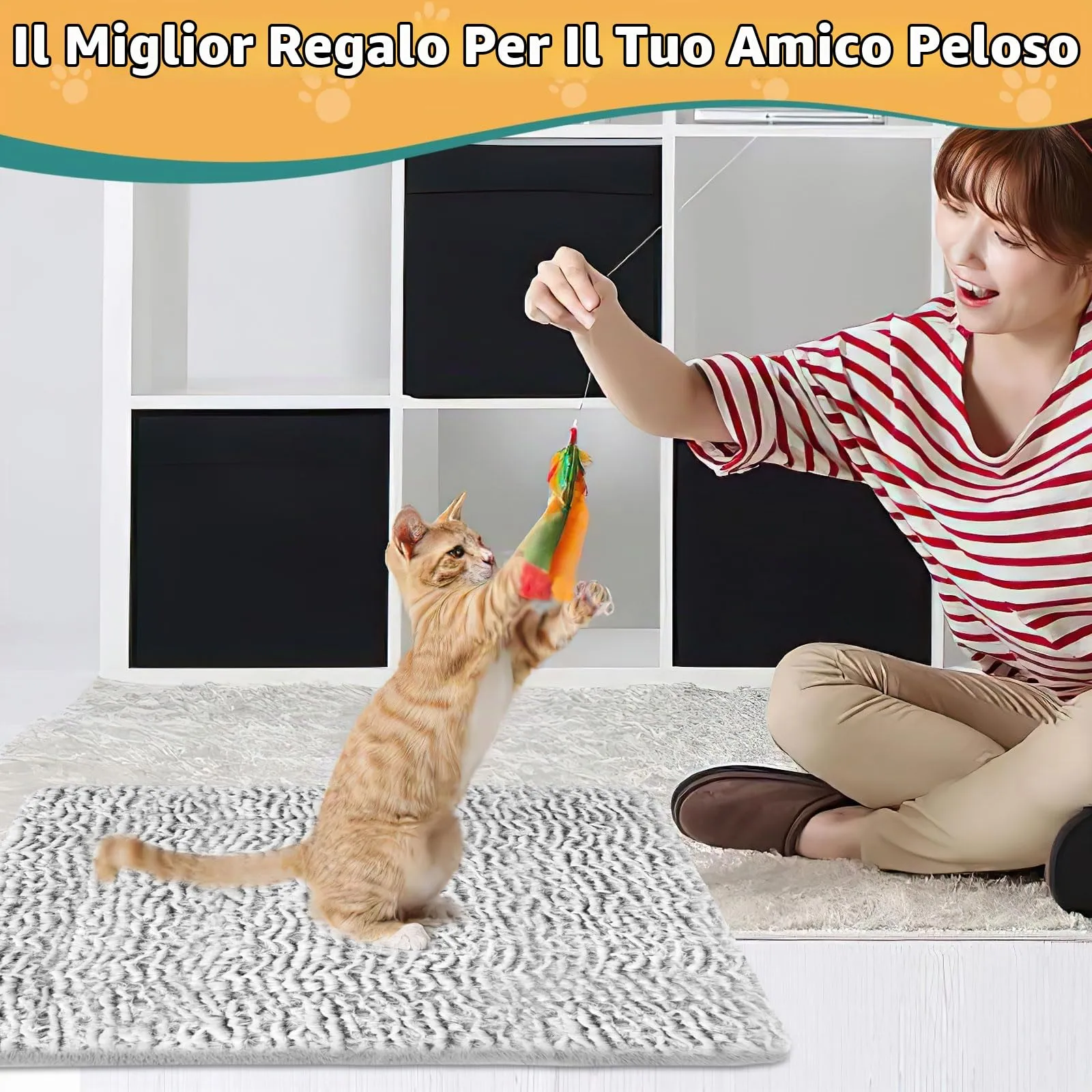 JABNOW Coperta Termica Autoriscaldante per Cani e Gatti, 50 x 60cm, Lavabile - immagine 6