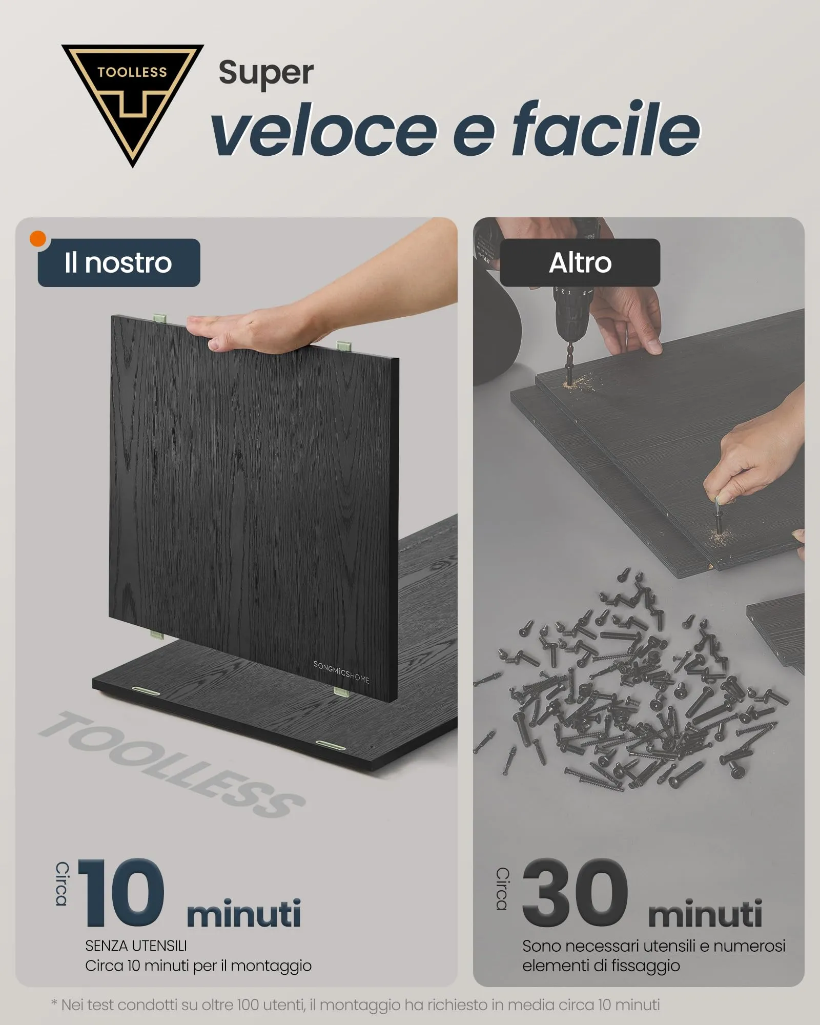 SONGMICS HOME Mobiletto Lettiera per Gatti Snapsemble, Nero Ebano - immagine 3