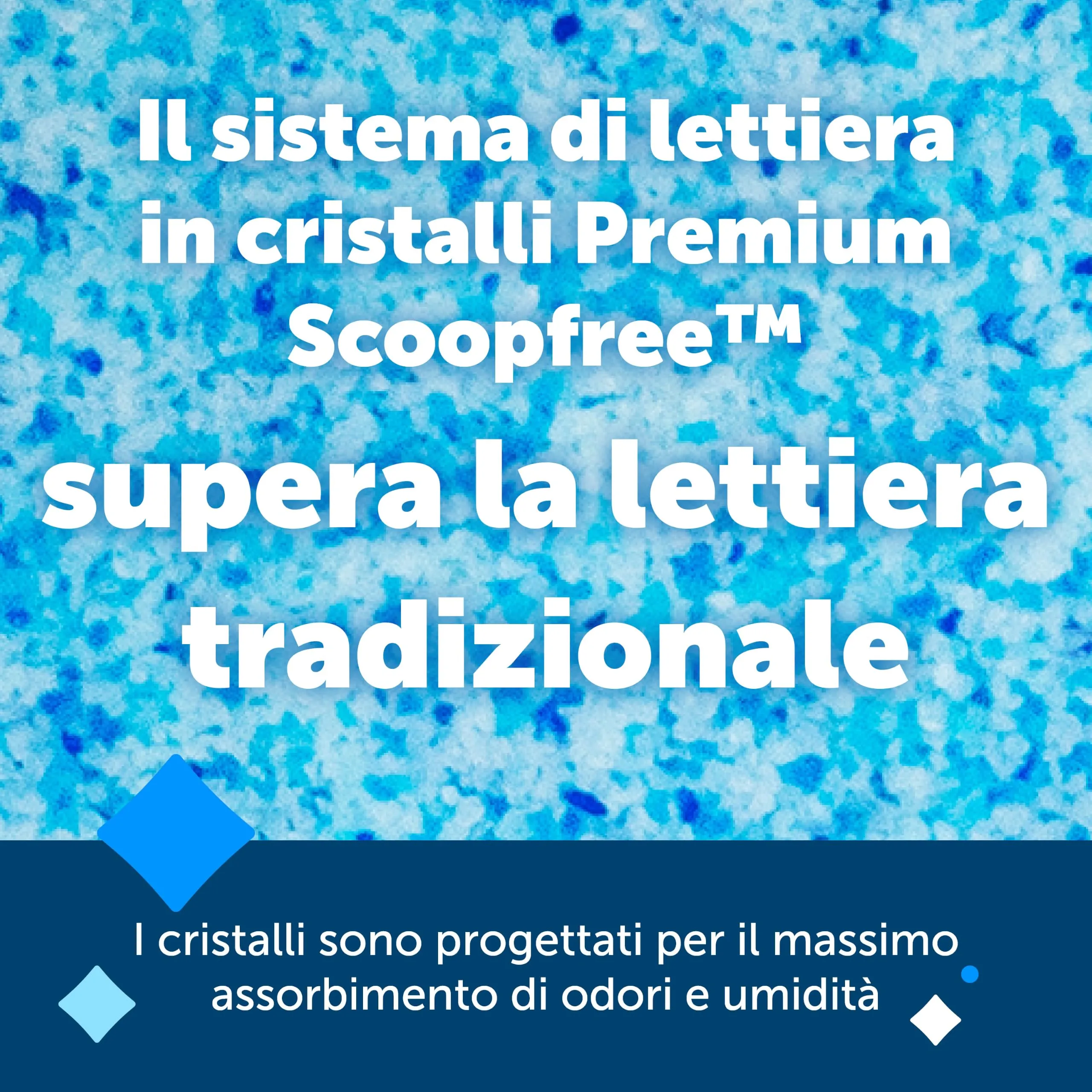 PetSafe ScoopFree Lettiera Cristalli Premium, Blu, Conf. da 2 - immagine 2