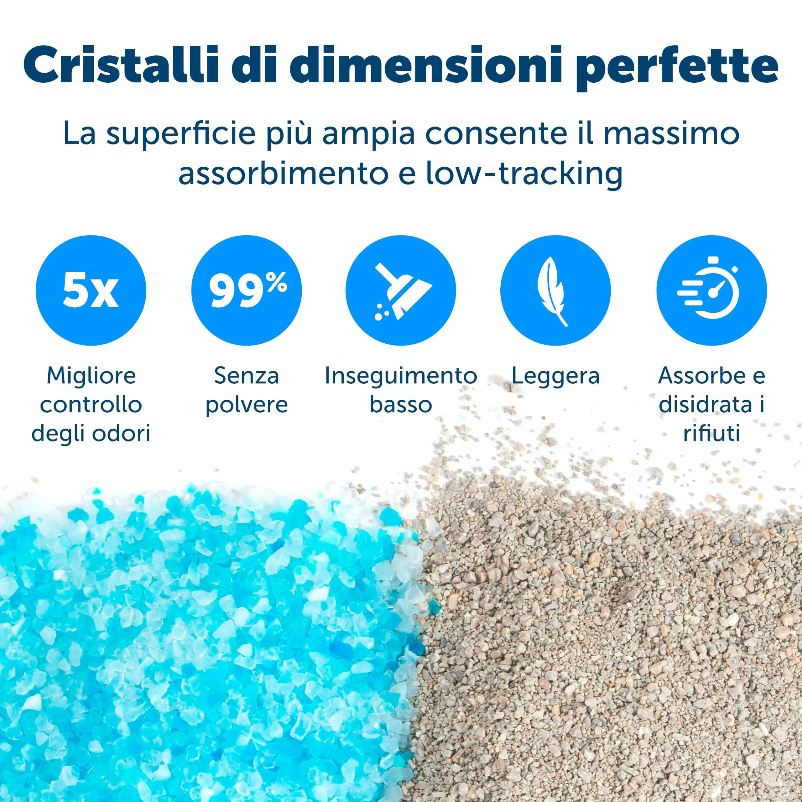 PetSafe ScoopFree Lettiera Cristalli Premium, Blu, Conf. da 2 - immagine 3