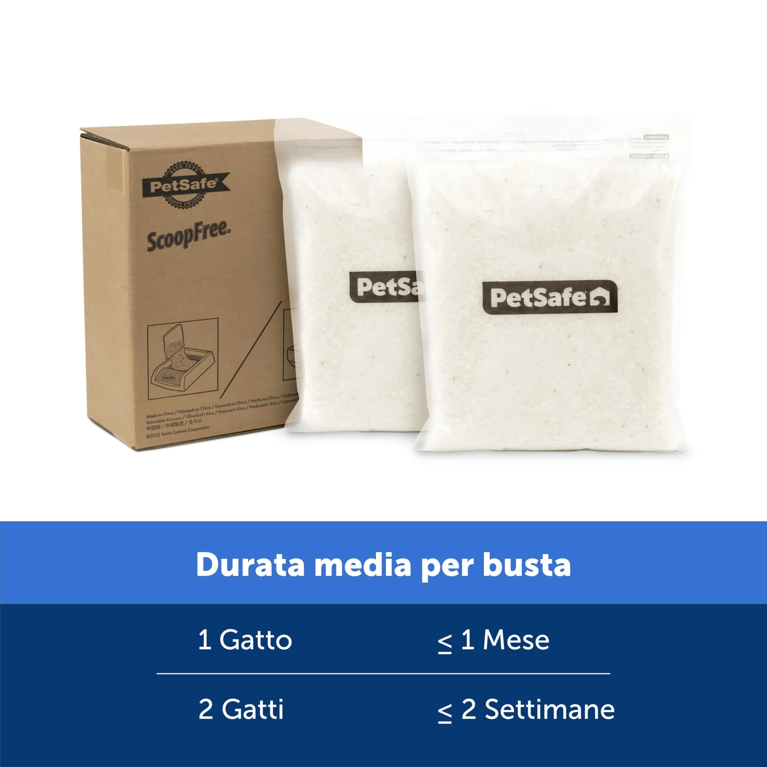 PetSafe ScoopFree Lettiera Premium in Cristalli Senza Profumo, 4 kg (Pacco Doppio da 2 kg) - immagine 5