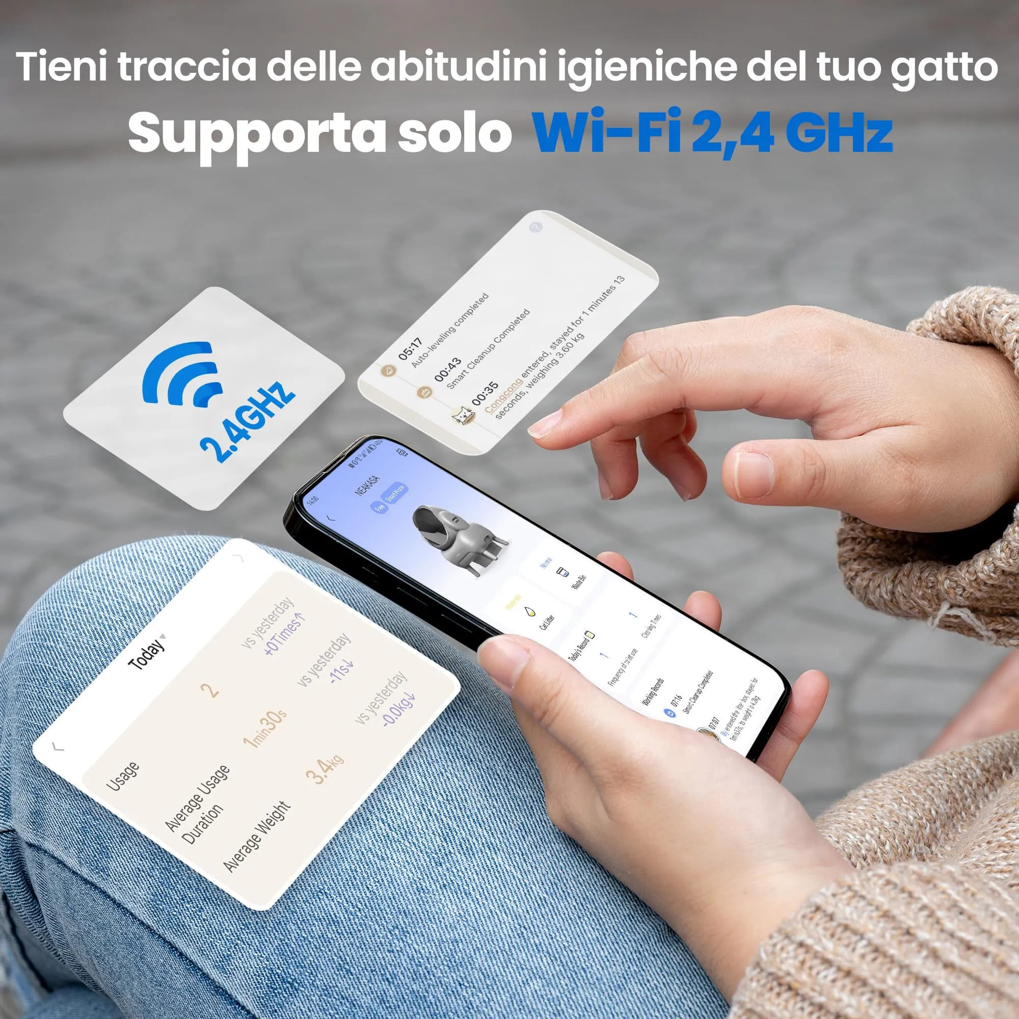 Neakasa M1 Lettiera Gatto Autopulente Aperta XXL con Controllo App, Sacchetti e Tappeto - immagine 8