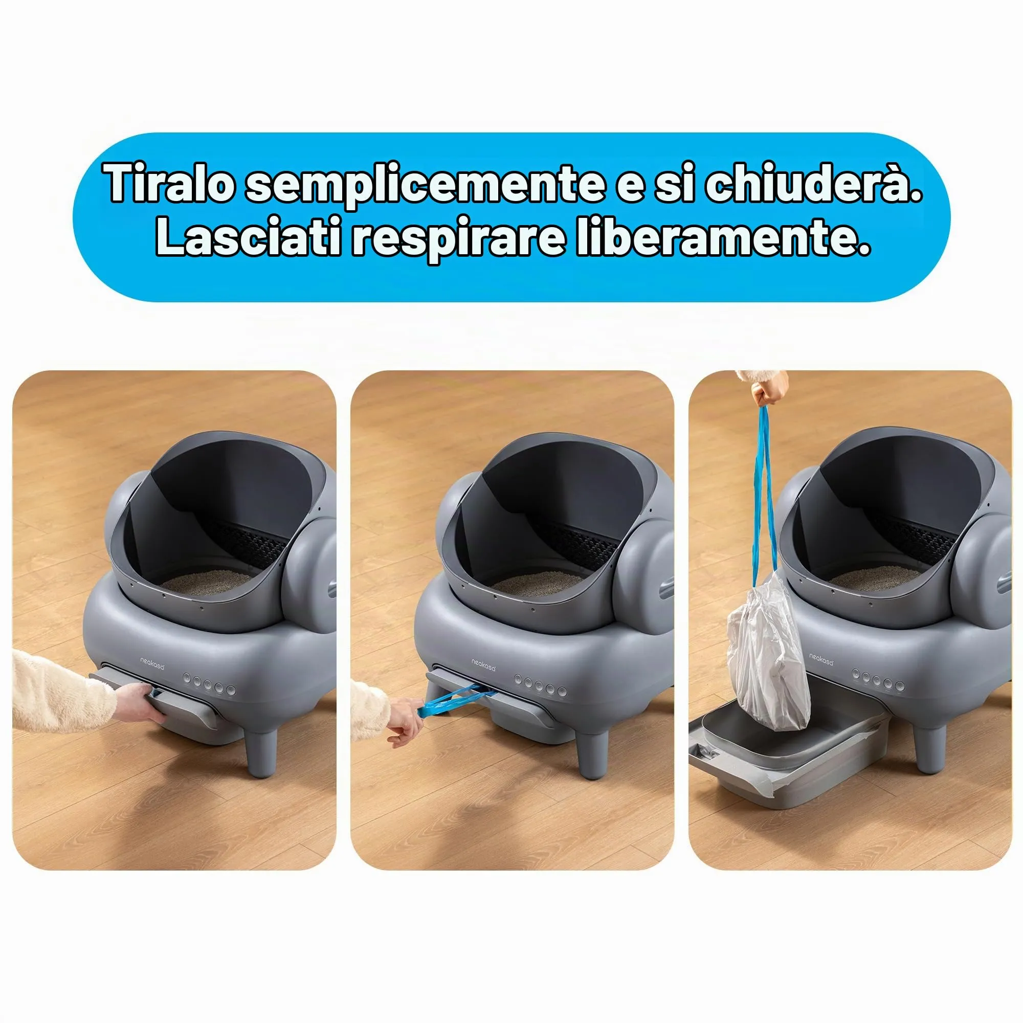 Neakasa M1 Lettiera Gatto Autopulente Aperta XXL - immagine 3