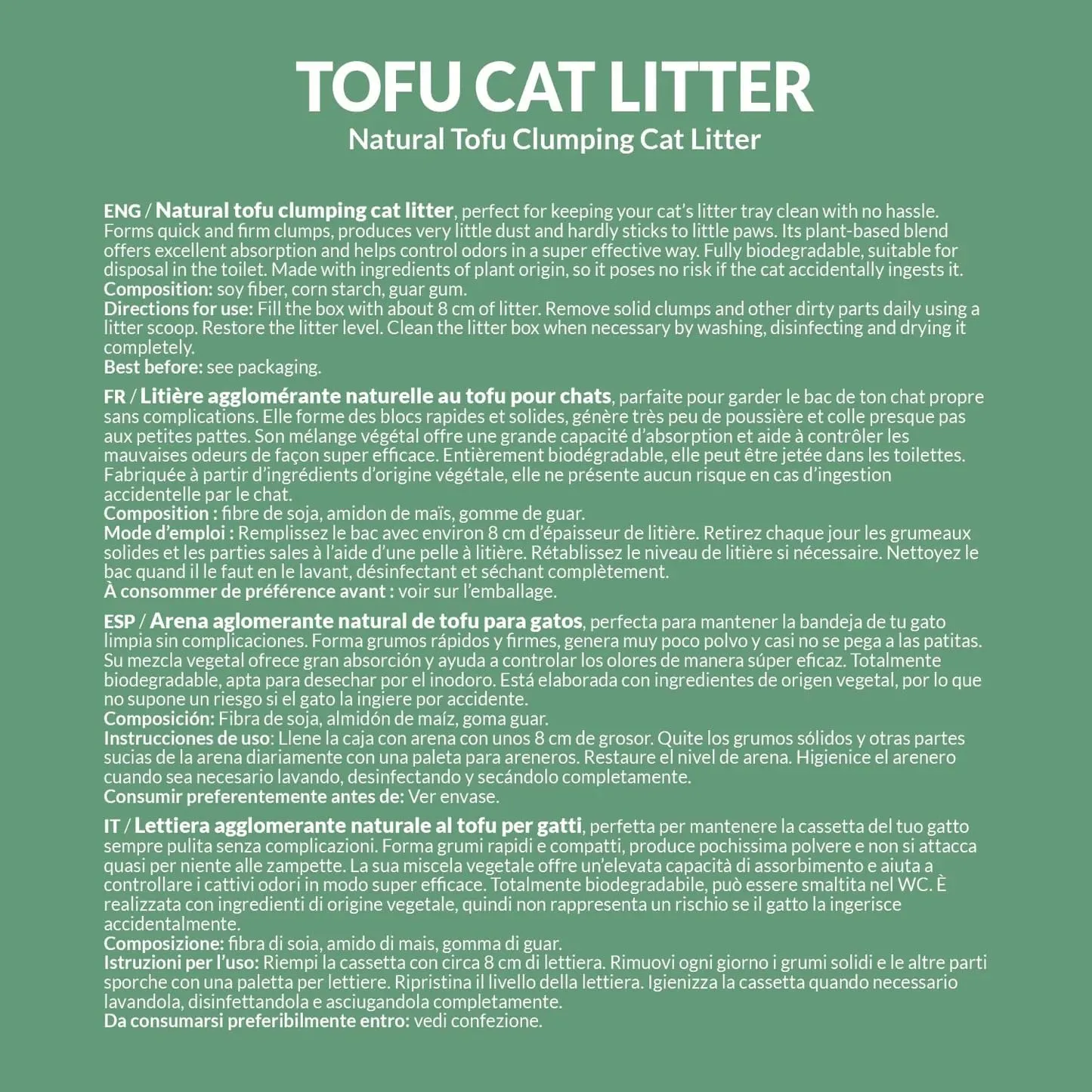 Arquivet Tofu Original Cat Litter 6L - immagine 4