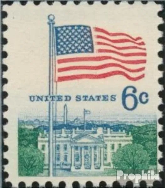 Prophila Collection USA 941A 1968 Bandiera e Casa Bianca MNH - immagine 1
