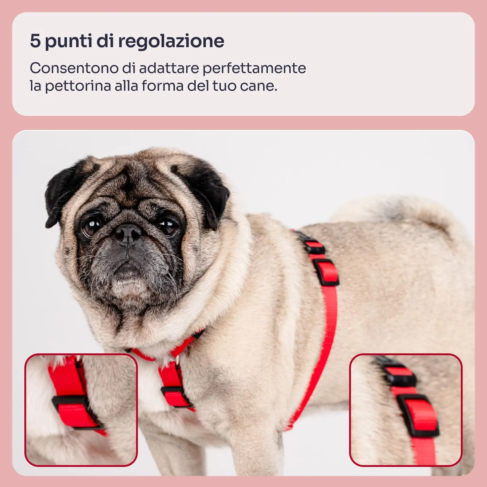 Chaba Guard Pettorina per Cani Taglia Media, Anti Tiro e Soffocamento, Rossa - L - immagine 3