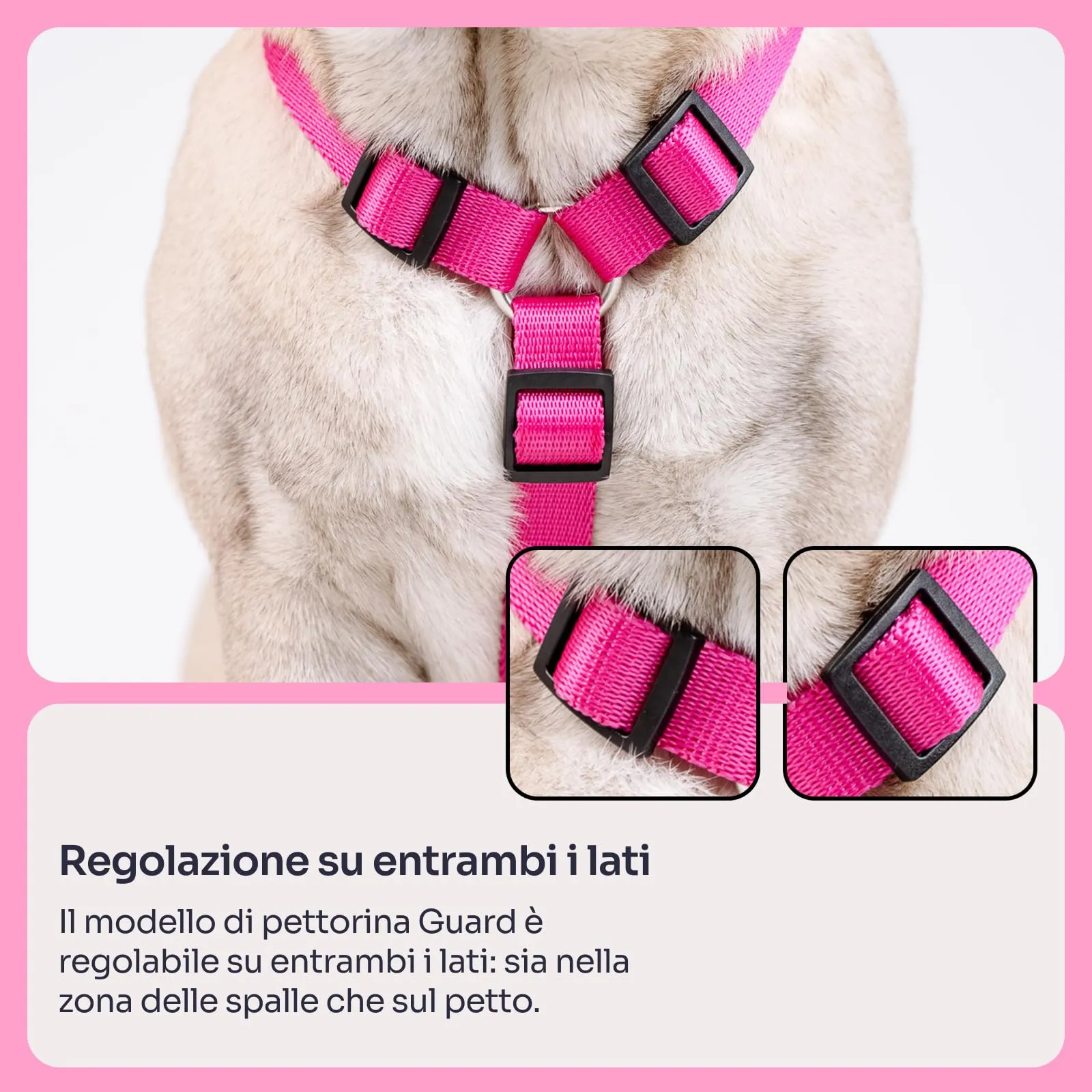 Chaba Guard Pettorina per Cani Taglia Media, Fuscia - M - immagine 5