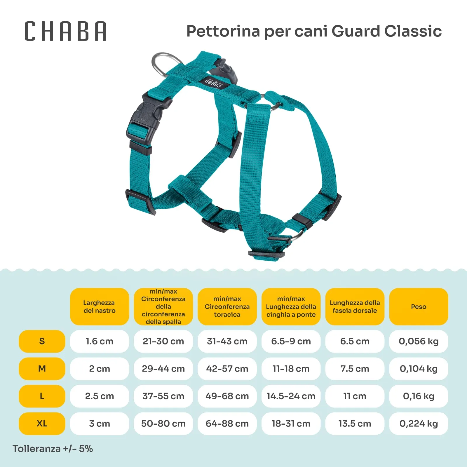 Chaba Guard Pettorina per Cani Taglia XL, Marino - immagine 2