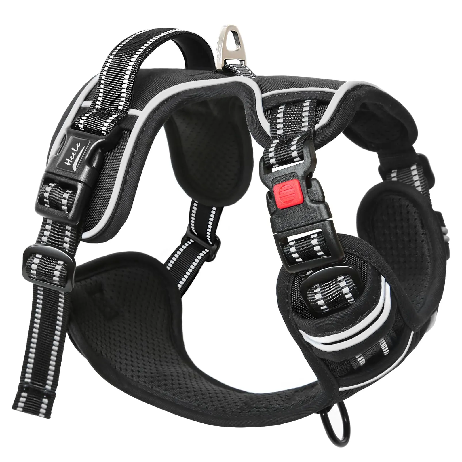 HEELE Pettorina Cane No-Pull Regolabile, Nero-Serratura, L - immagine 8