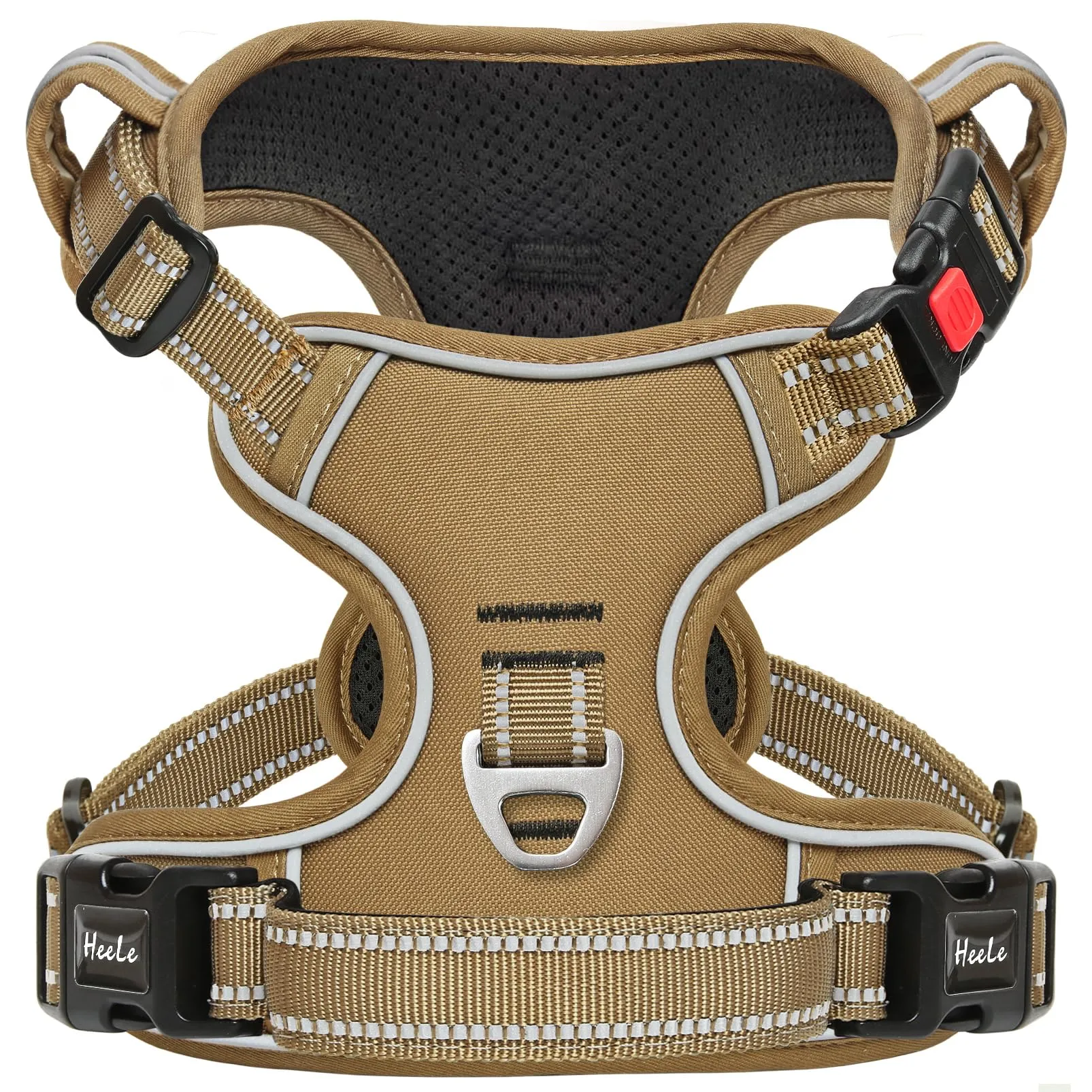 HEELE Pettorina Cane No-Pull Regolabile Riflettente, Marrone-Serratura, XL - immagine 1