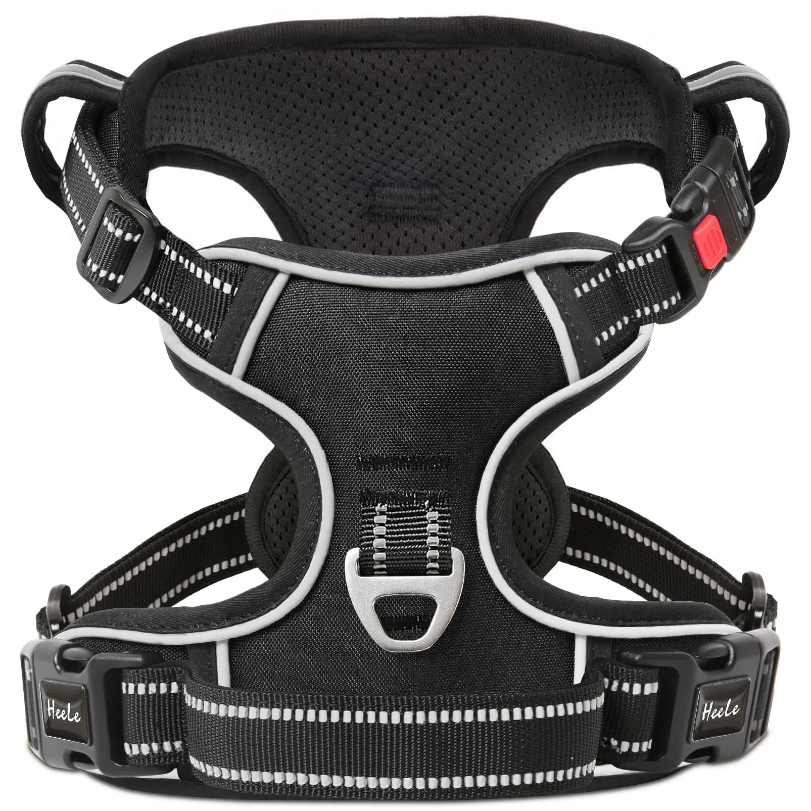 HEELE Pettorina Cane No-Pull Regolabile, Nero-Serratura, M - immagine 1