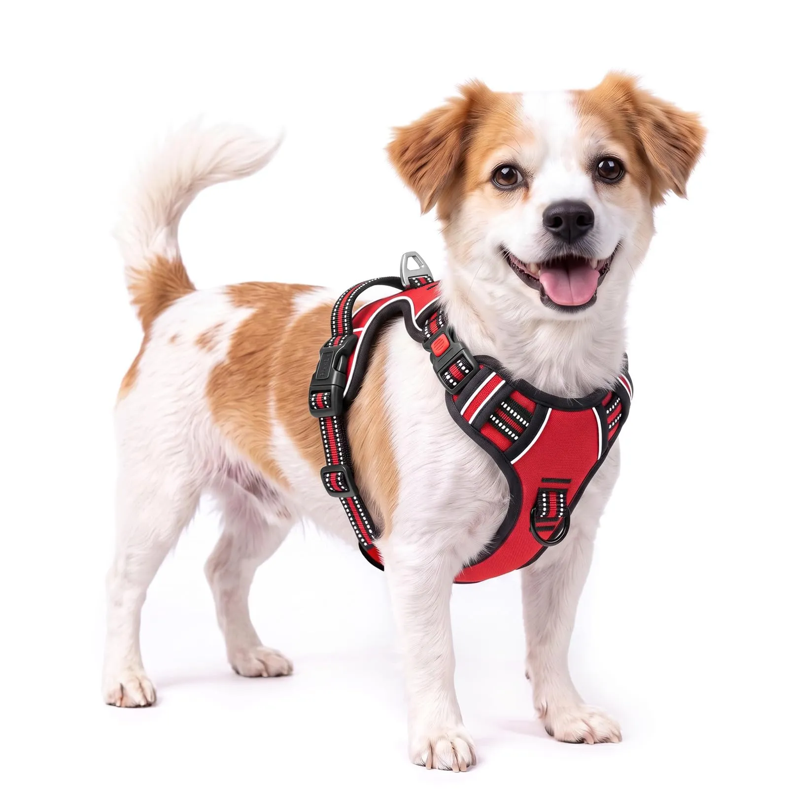 HEELE Pettorina Cane No-Pull Regolabile Riflettente, Rosso-Serratura, S - immagine 1