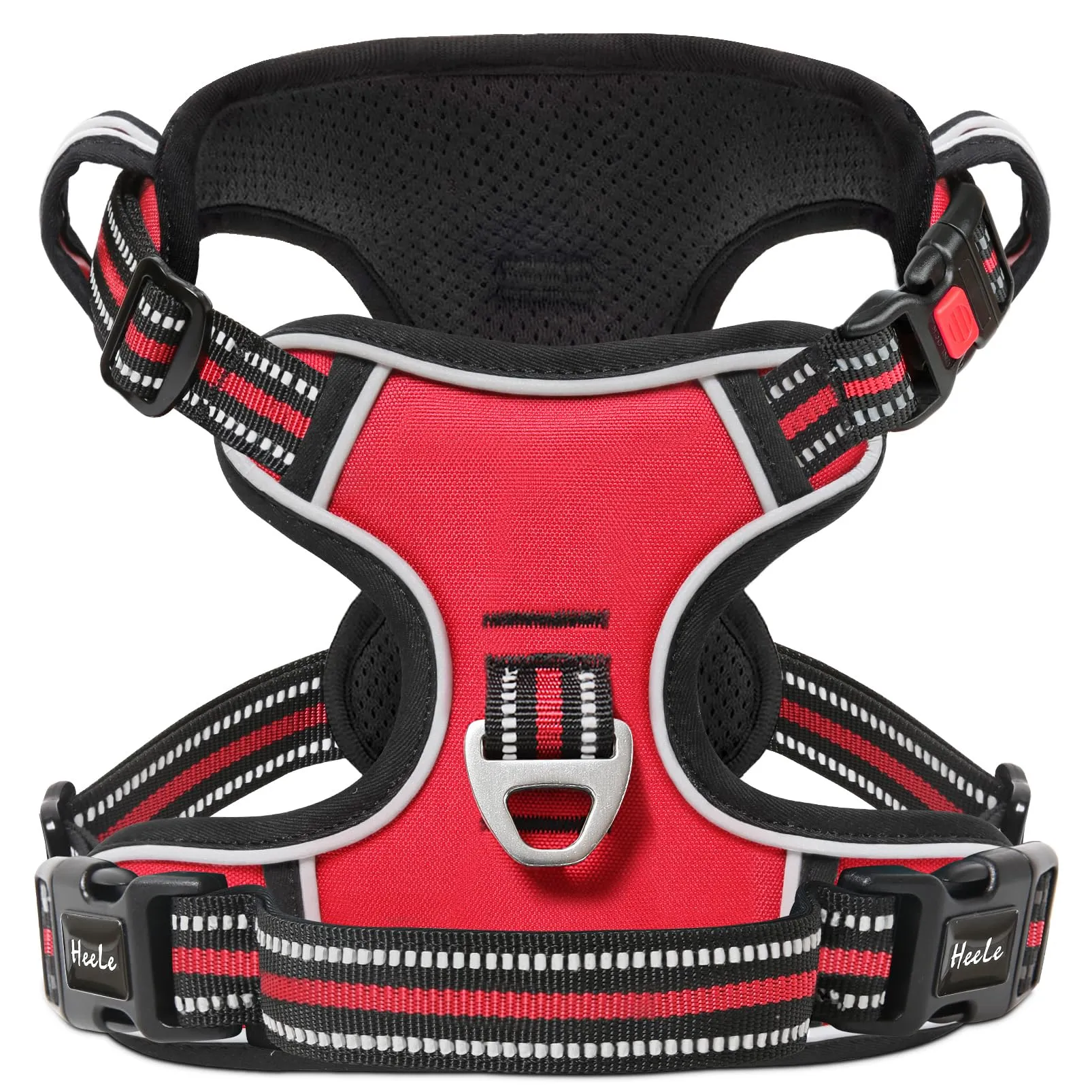 HEELE Pettorina Cane No-Pull Regolabile Riflettente, Rosso-Serratura, L - immagine 1