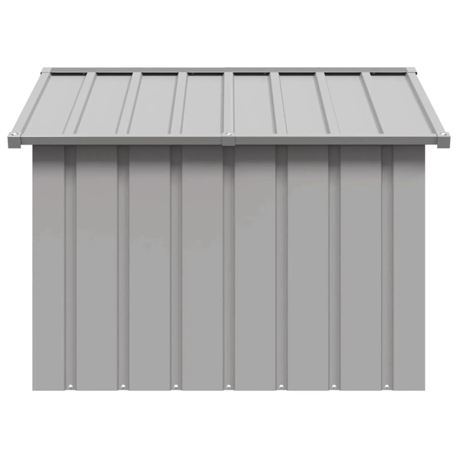 IKAYAA Recinto per Cani da Esterno in Acciaio Zincato, Grigio, 116.5 x 103 x 81.5 cm - immagine 4