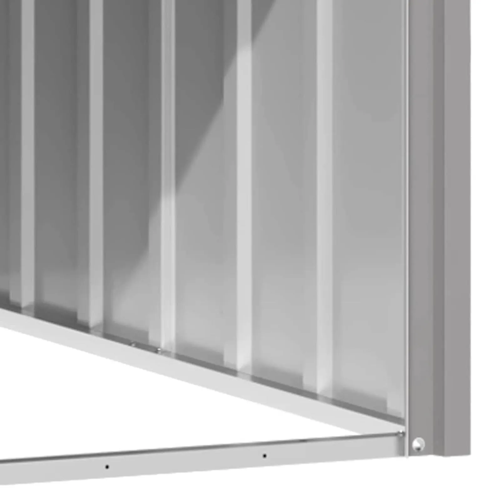 IKAYAA Recinto per Cani da Esterno in Acciaio Zincato, Grigio, 116.5 x 103 x 81.5 cm - immagine 5