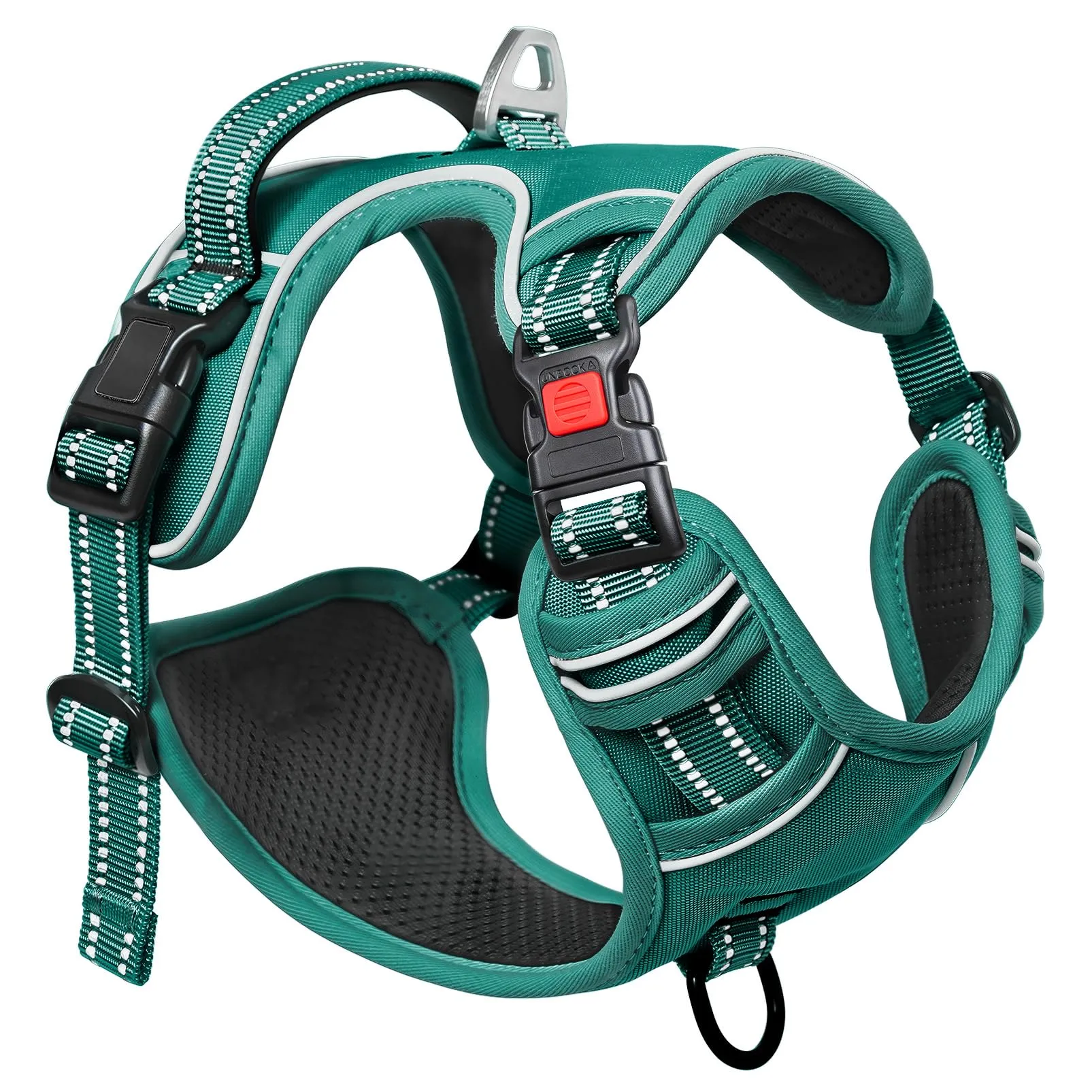 HEELE Pettorina per Cani da Corsa No-Pull, Regolabile e Riflettente, Verde Erba, XL - immagine 2