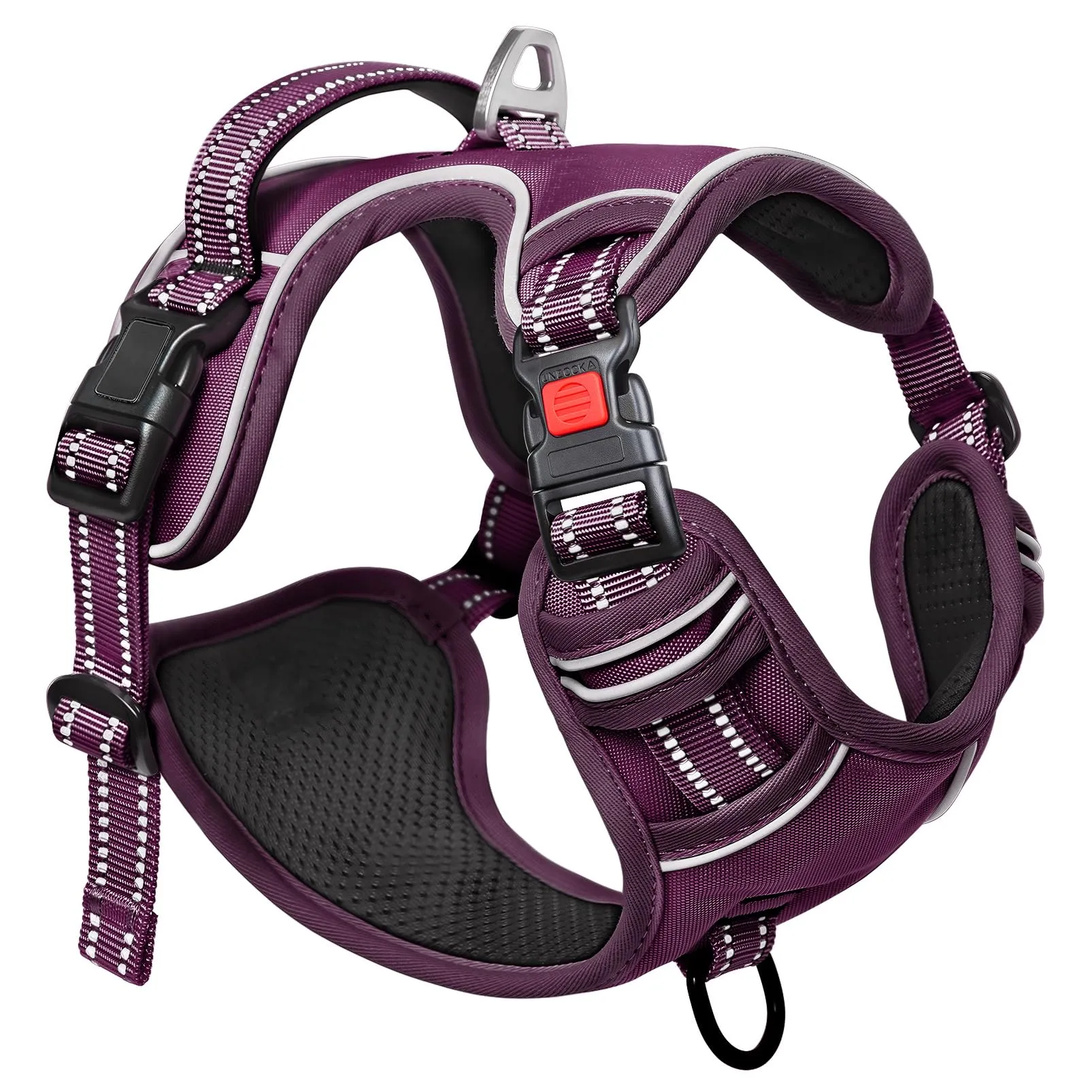 HEELE Pettorina per Cani da Corsa Regolabile Riflettente No-Pull, Viola, L - immagine 7