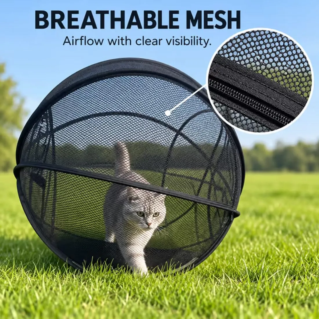 Panoramic Pop-Up Rolling Cat Playpen Ball - immagine 6