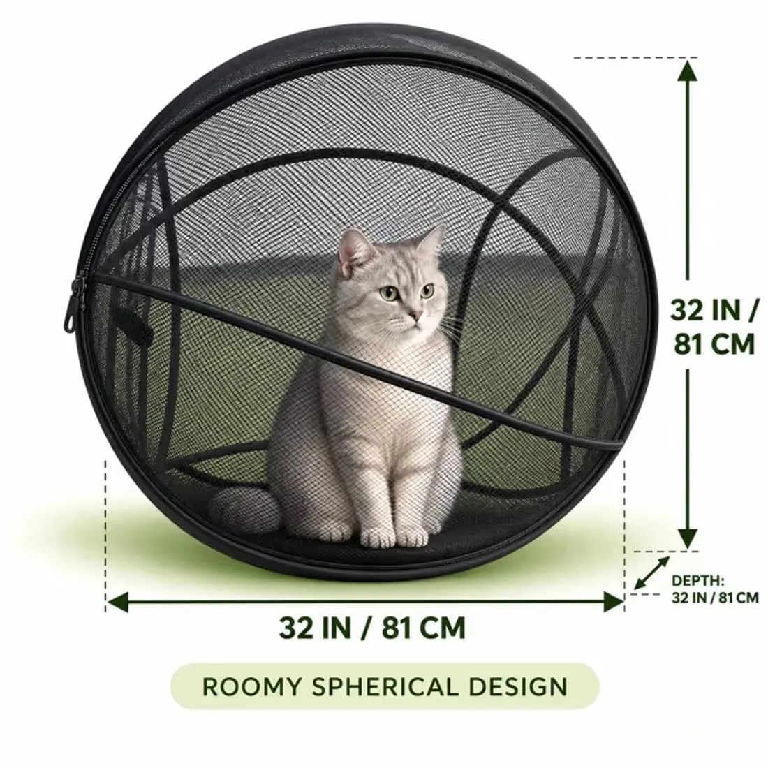 Panoramic Pop-Up Rolling Cat Playpen Ball - immagine 9
