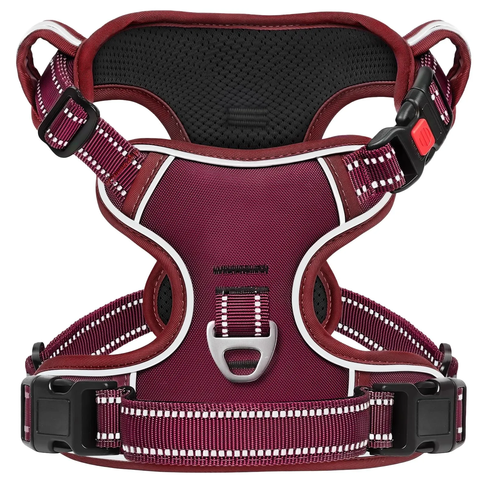 HEELE Pettorina per Cani da Corsa, No-Pull, Riflettente, Rosso Borgogna, L - immagine 1