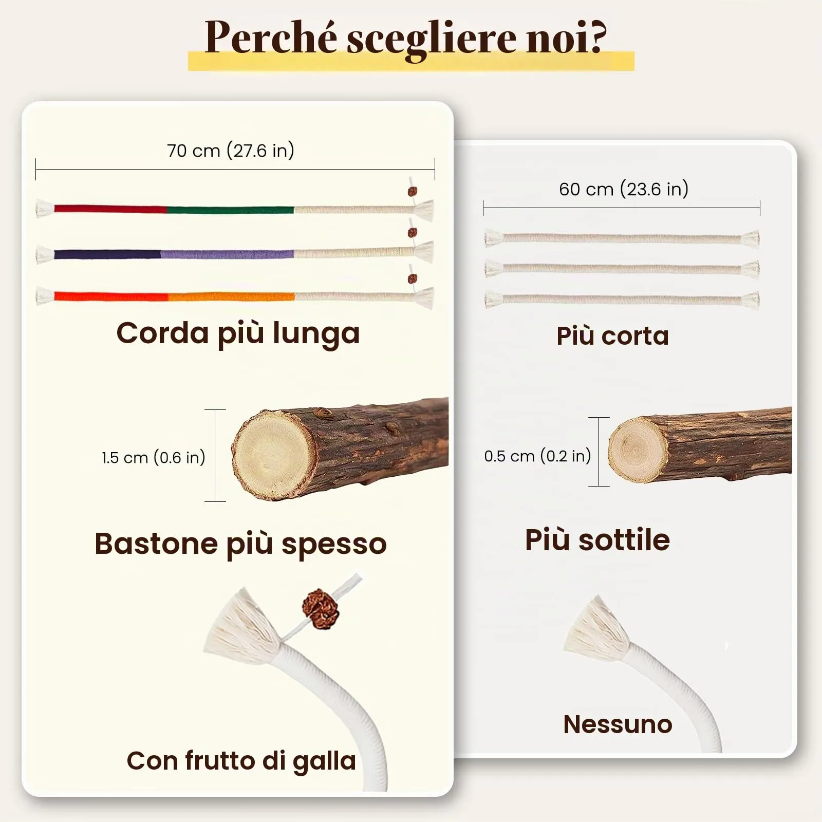 Aidiyapet Giochi per Gatti, 3 Corde da Masticare e 3 Bastoncini Matatabi per Pulizia Denti - immagine 6