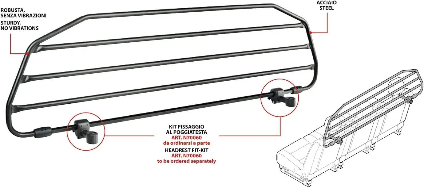 Nordrive N70080 Premium-Guard Griglia Divisoria in Acciaio Type 17 - 990x206 mm - immagine 6