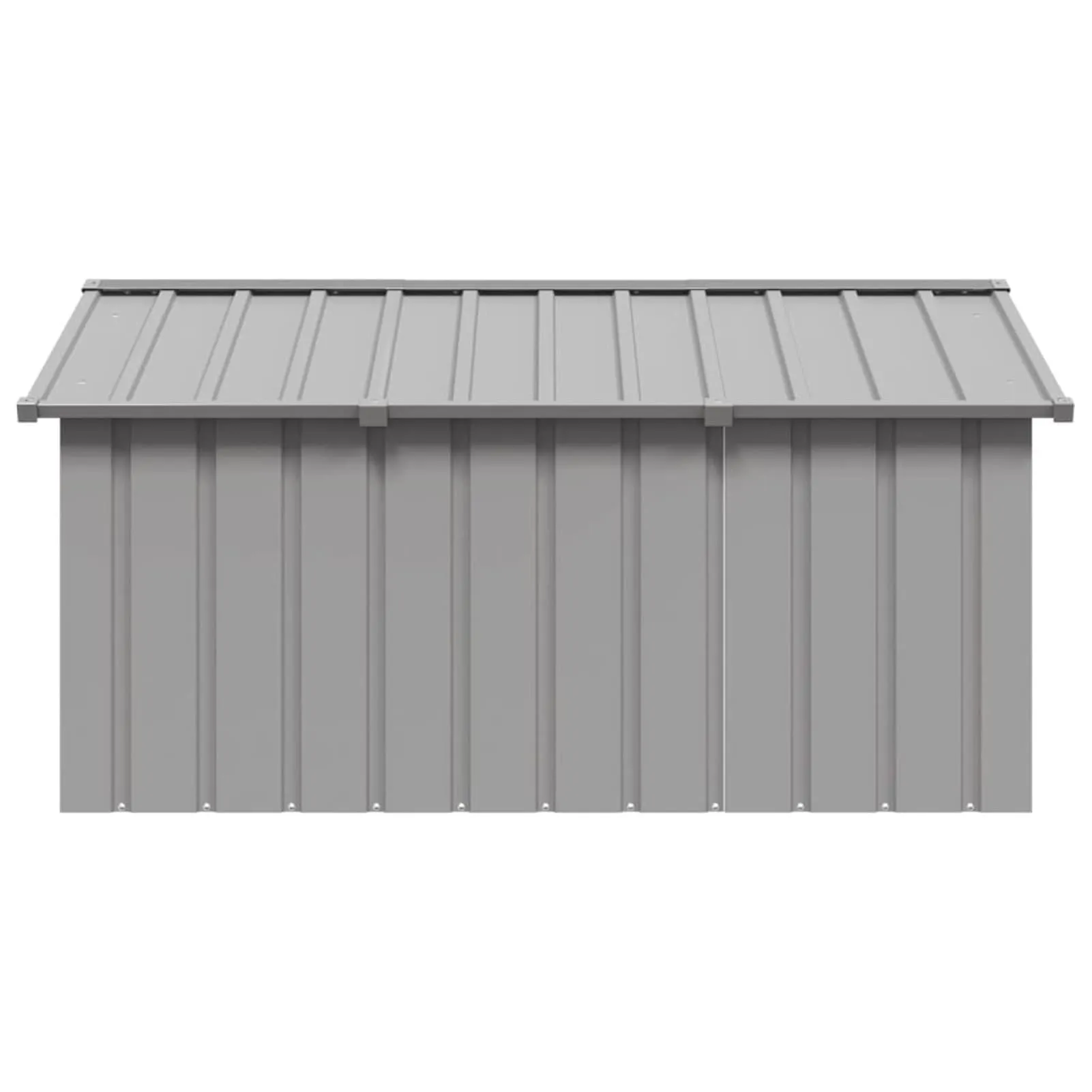 IKAYAA Recinto per Cani da Esterno in Acciaio Zincato, Grigio, 116.5 x 153 x 81.5 cm - immagine 3