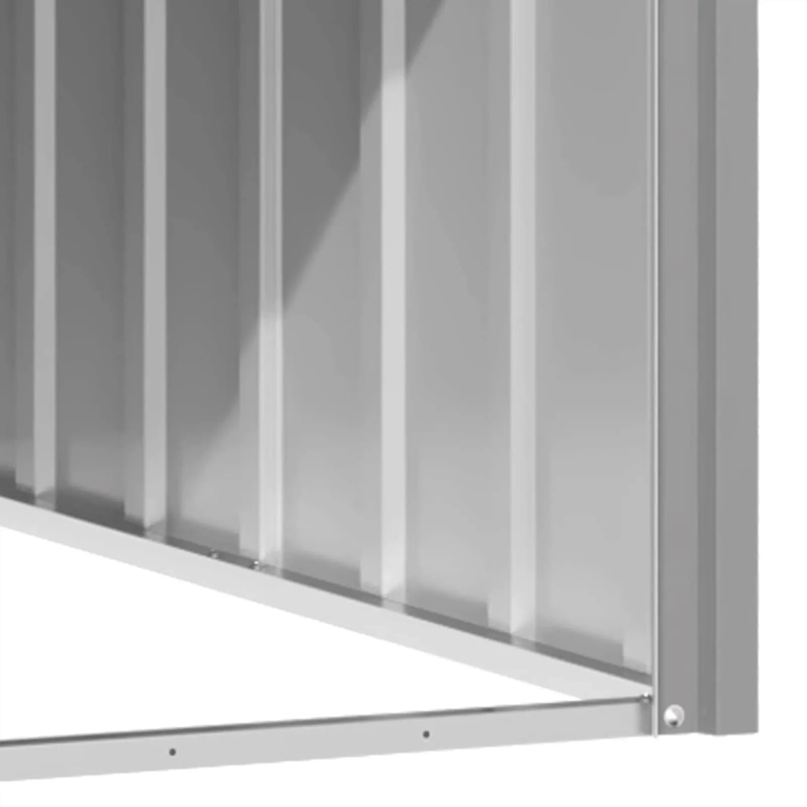 IKAYAA Recinto per Cani da Esterno in Acciaio Zincato, Grigio, 116.5 x 153 x 81.5 cm - immagine 4