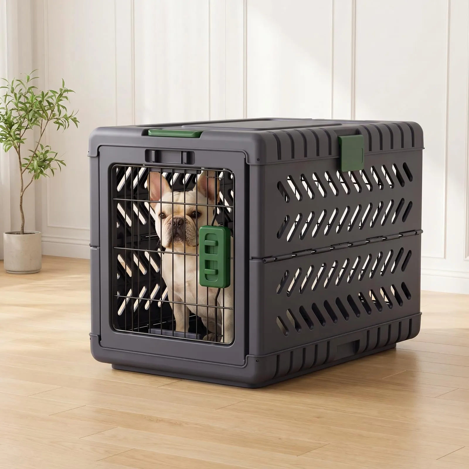 Gardner Pet Trasportino Pieghevole per Cani Media/Grande, 71x46x53cm, Verde - immagine 8