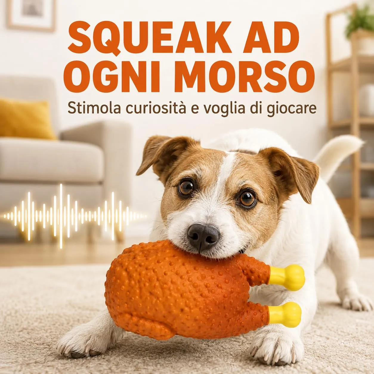 Seta Pet Pollo Arrosto Giocattolo per Cani con Squeaker, 15 x 7,5 cm, 65g - immagine 5
