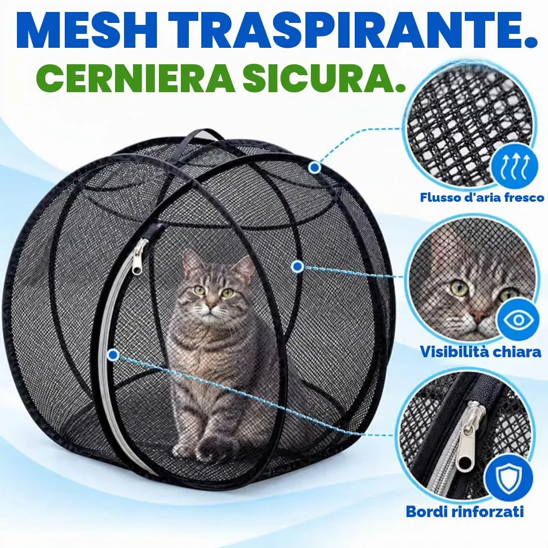 Panoramic Pop-Up Rolling Cat Playpen Ball - immagine 7