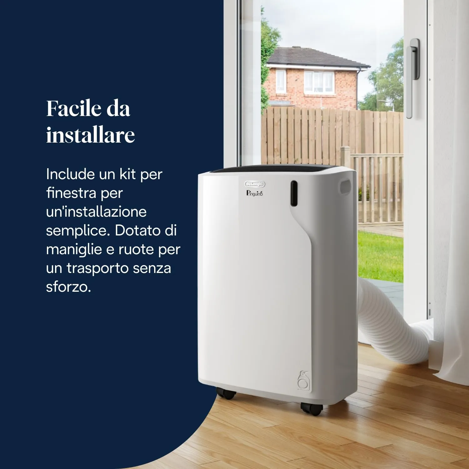 De'Longhi Pinguino PAC EM93K.1 Climatizzatore Portatile, 10.500 BTU/h, Classe A, Telecomando - immagine 6