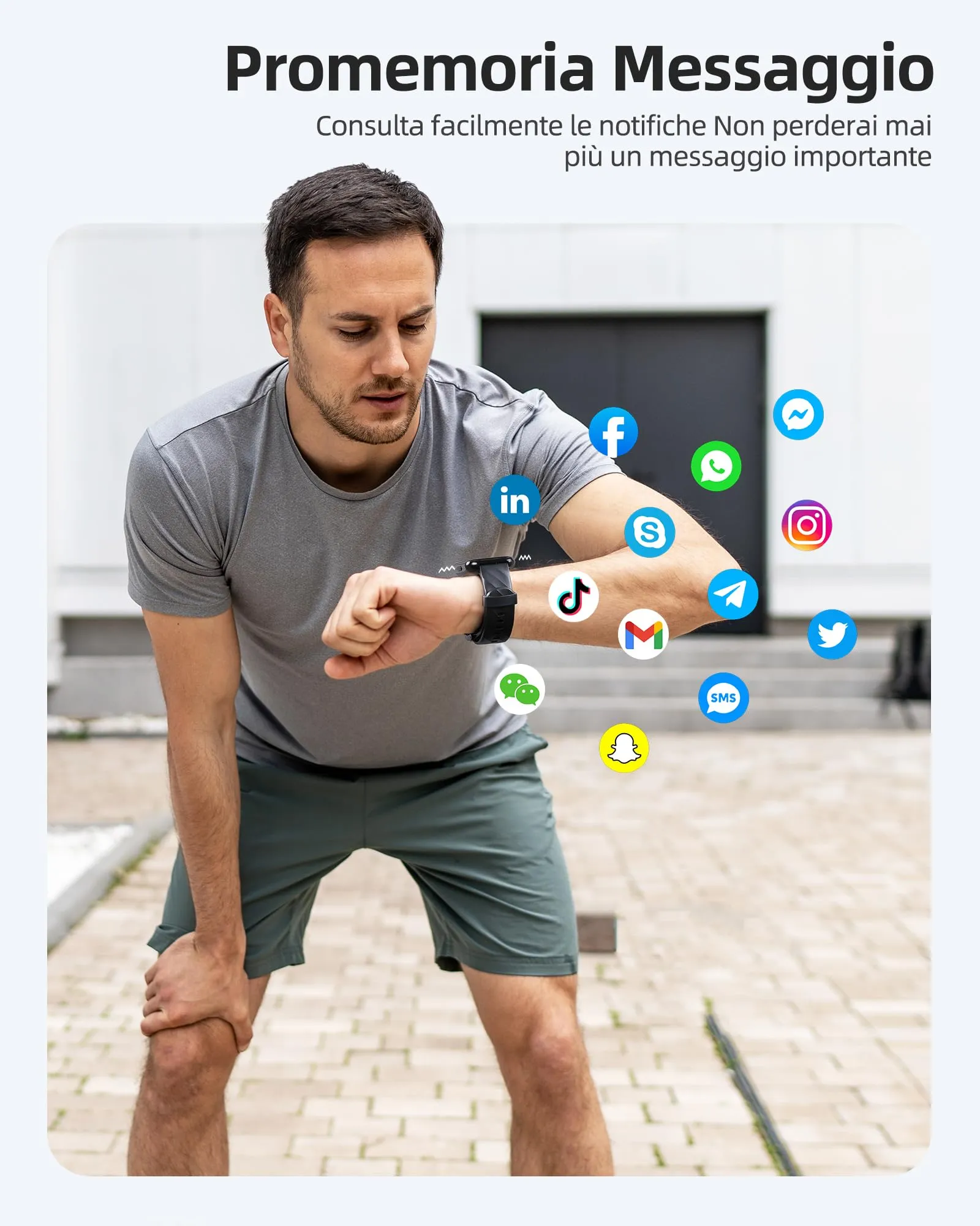 Parsonver Smartwatch 1.8" con 5ATM Impermeabilità per Nuoto - immagine 3
