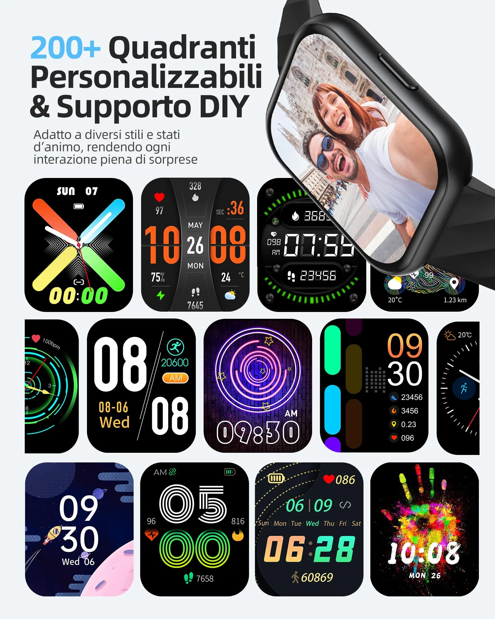 Parsonver Smartwatch 1.8" con 5ATM Impermeabilità per Nuoto - immagine 7