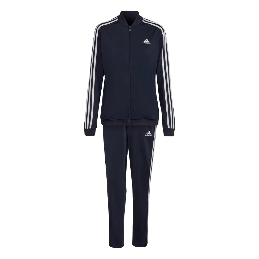adidas Tuta da donna Essentials con 3 strisce, Inchiostro/Bianco, XL - immagine 1