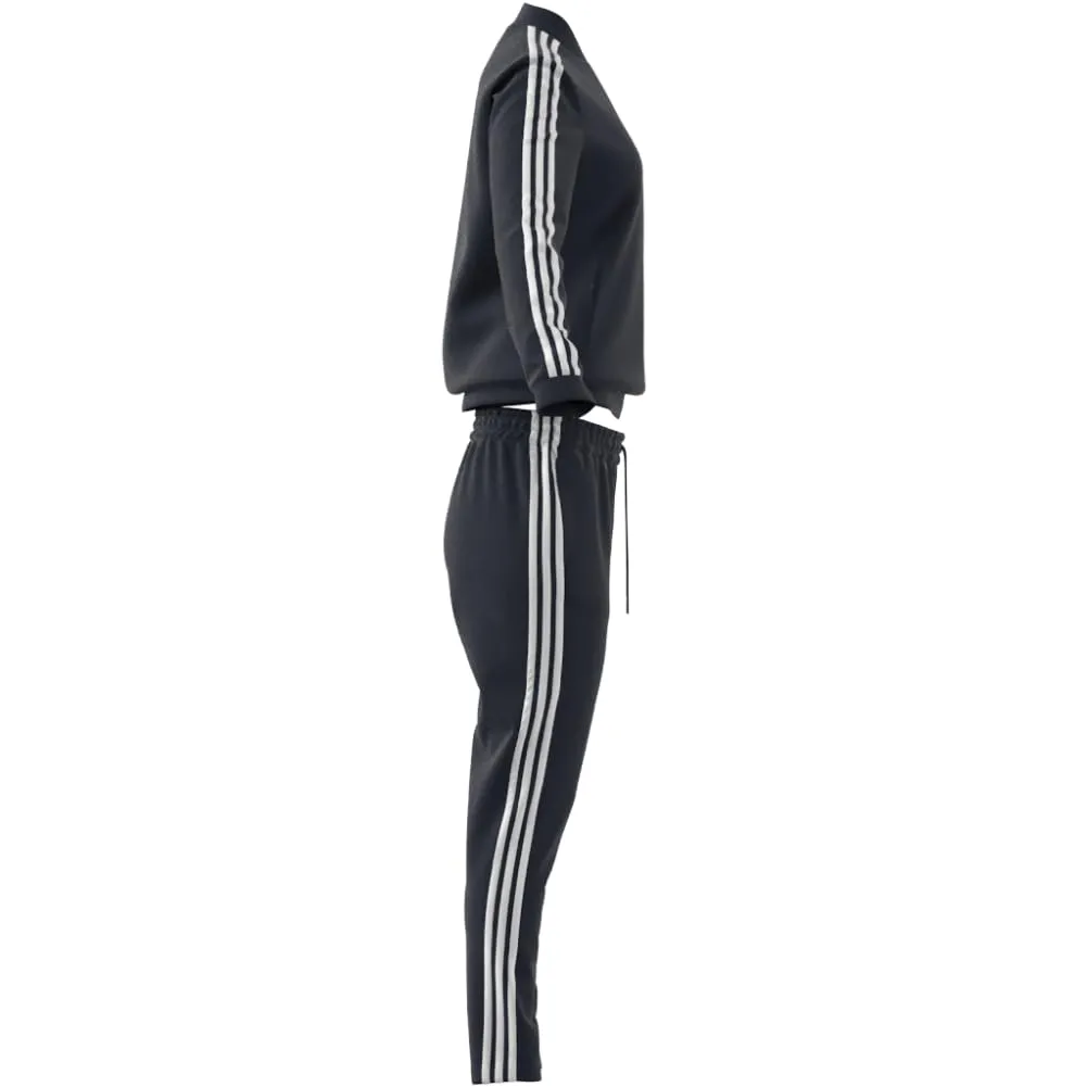 adidas Tuta da donna Essentials con 3 strisce, Inchiostro/Bianco, XL - immagine 4