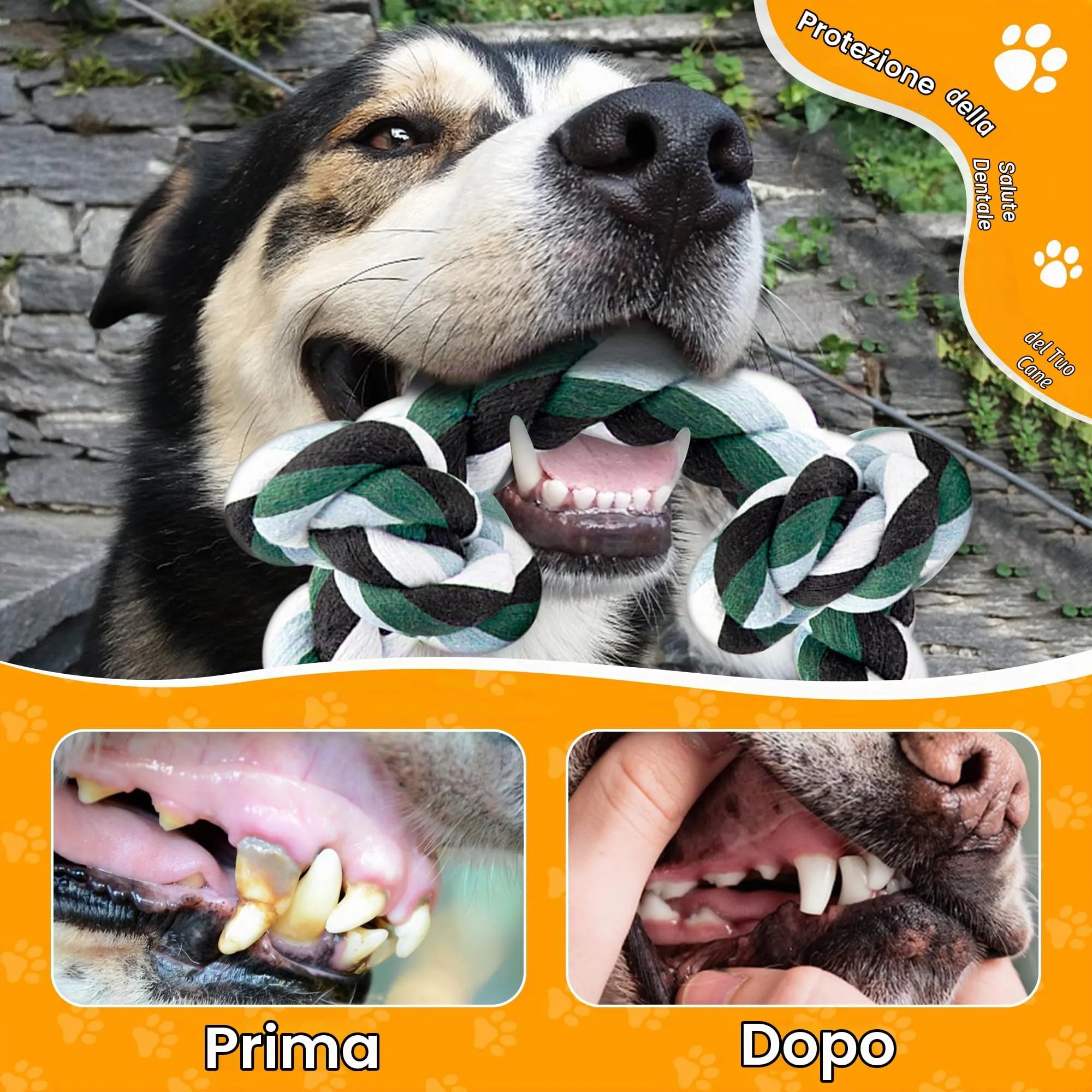 Ycozy Corda Giochi per Cani Resistente a 6 Nodi, 100cm - immagine 4
