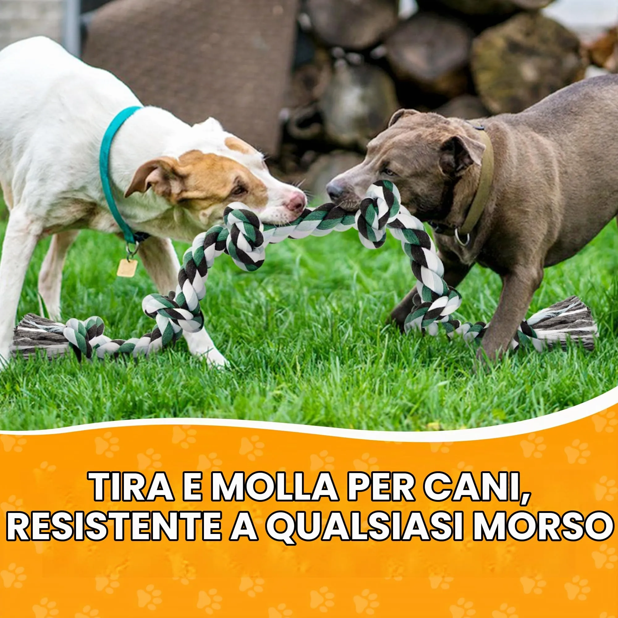Ycozy Corda Giochi per Cani Resistente a 6 Nodi, 100cm - immagine 7