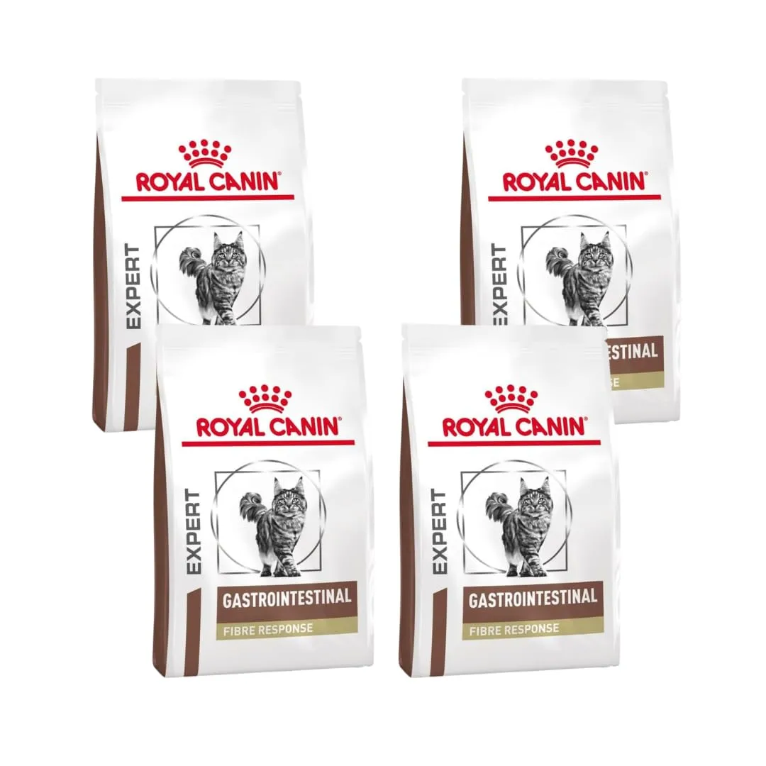 Royal Canin Veterinary Gastrointestinal Fibre Response Dry Cat Food, 4 x 400 g - immagine 1