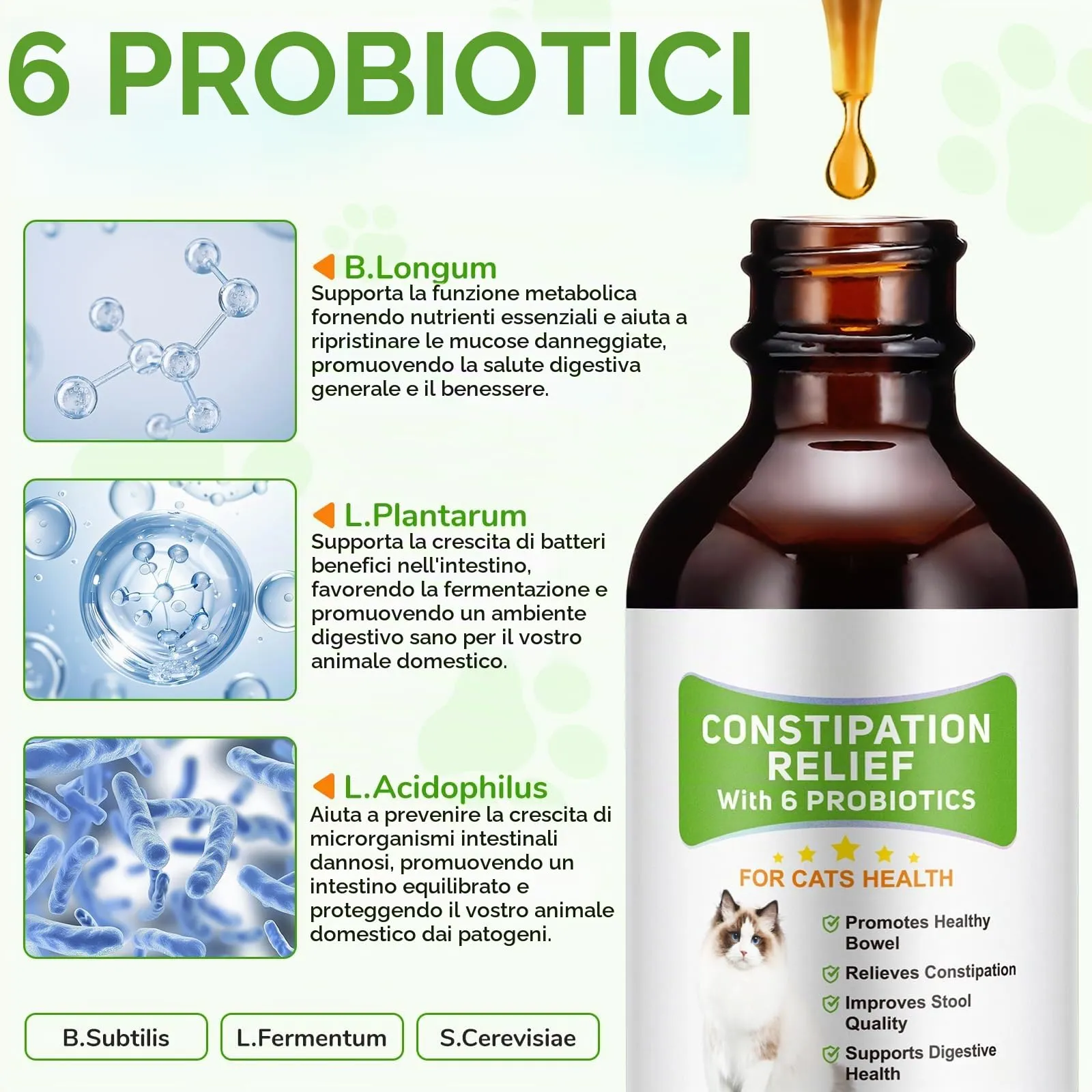 CFHQXSZ Rilassante per la stitichezza dei gatti, 60 ml - immagine 3