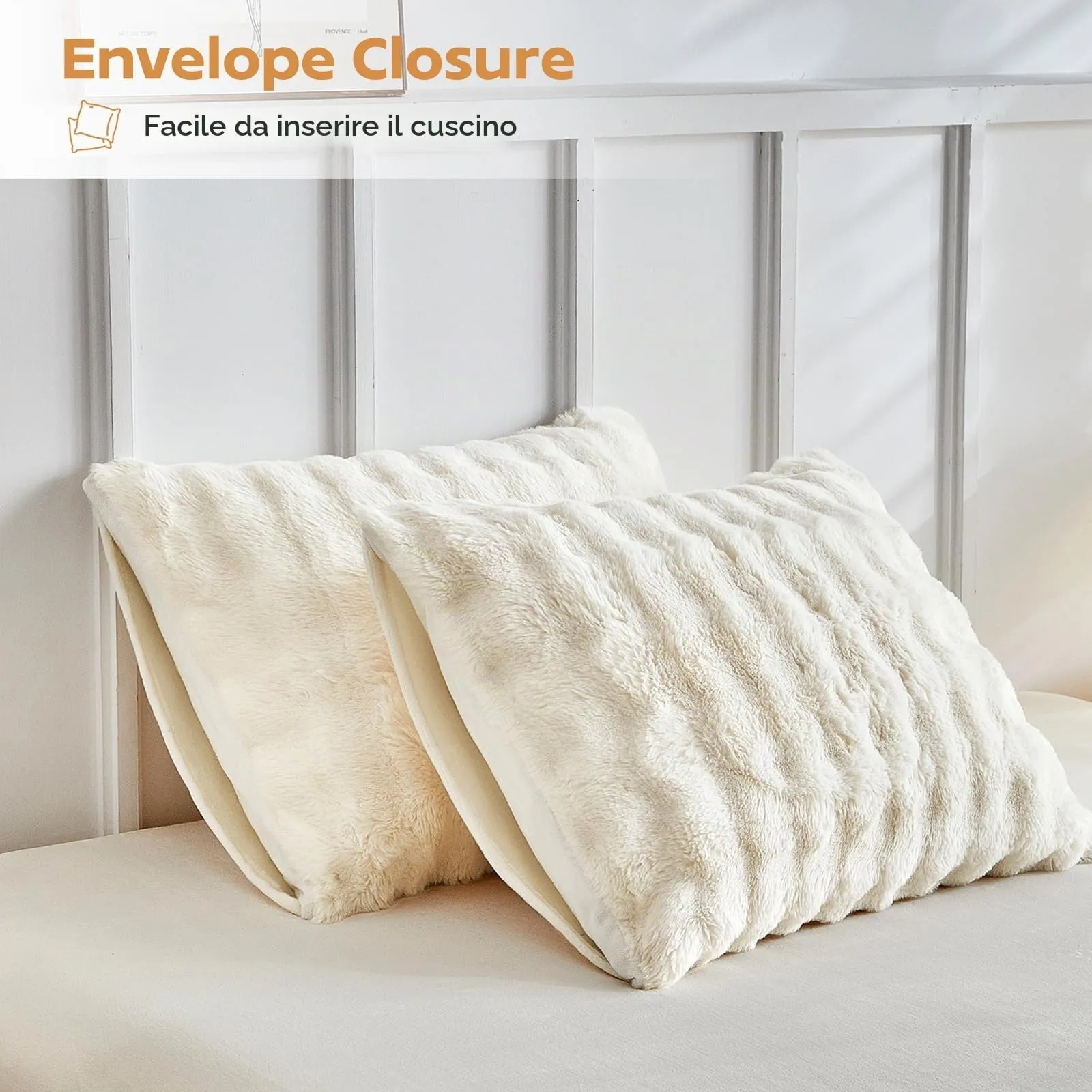 Tokokimo Set Copripiumino Matrimoniale in Flanella, 260x240cm, Beige (1 Copripiumino + 2 Federe 50x80cm) - immagine 6