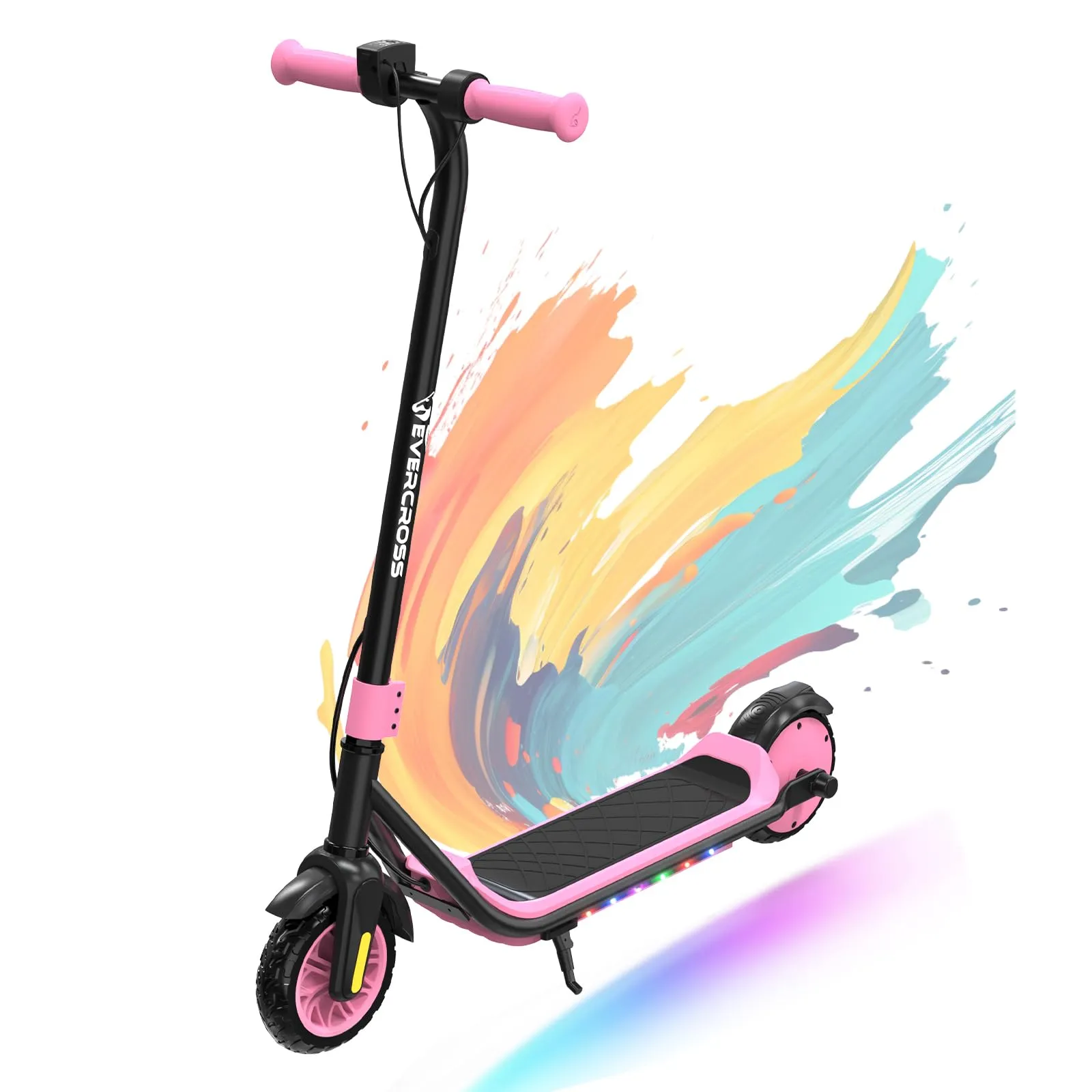 EVERCROSS Monopattino Elettrico per Bambini, LED & Bluetooth, Autonomia 20km, Rosa Scuro - immagine 1