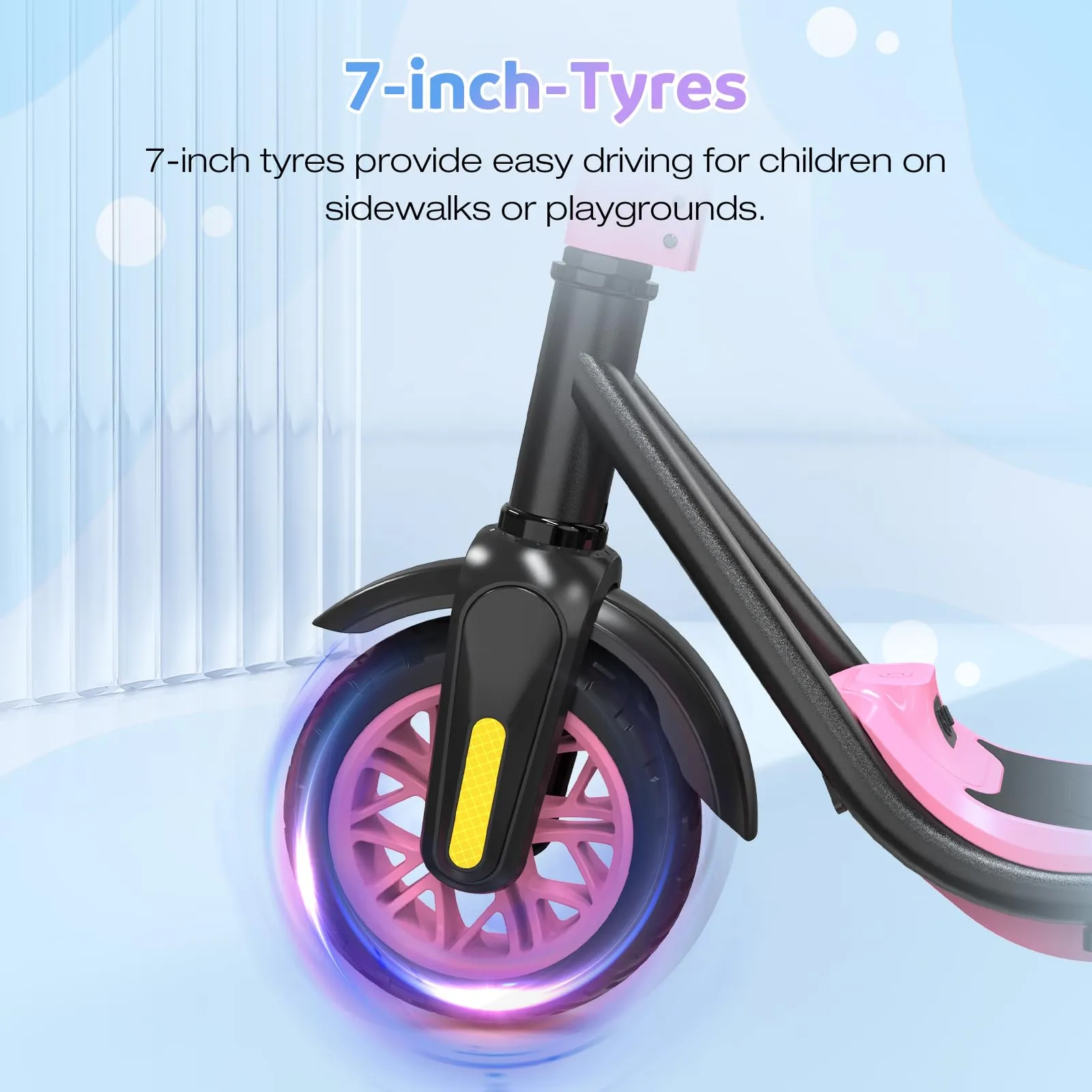 EVERCROSS Monopattino Elettrico per Bambini, LED & Bluetooth, Autonomia 20km, Rosa Scuro - immagine 6