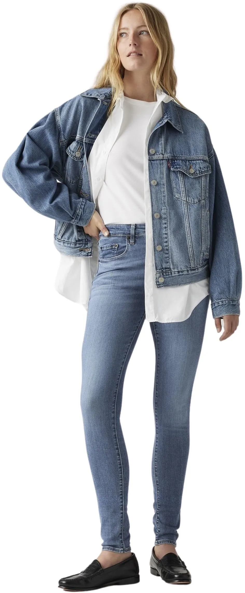 Levi's 721 High Rise Skinny Jeans Donna, Blue Wave Mid, 23W / 28L - immagine 5