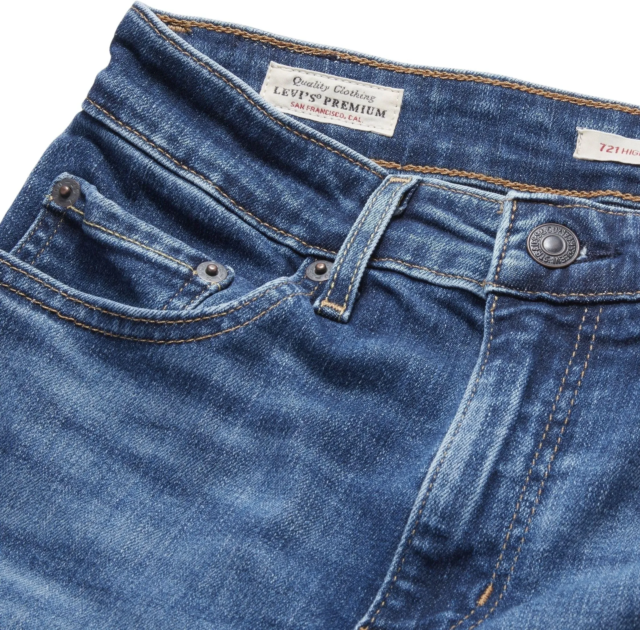 Levi's 721 High Rise Skinny Jeans Donna, Blue Wave Mid, 23W / 28L - immagine 8