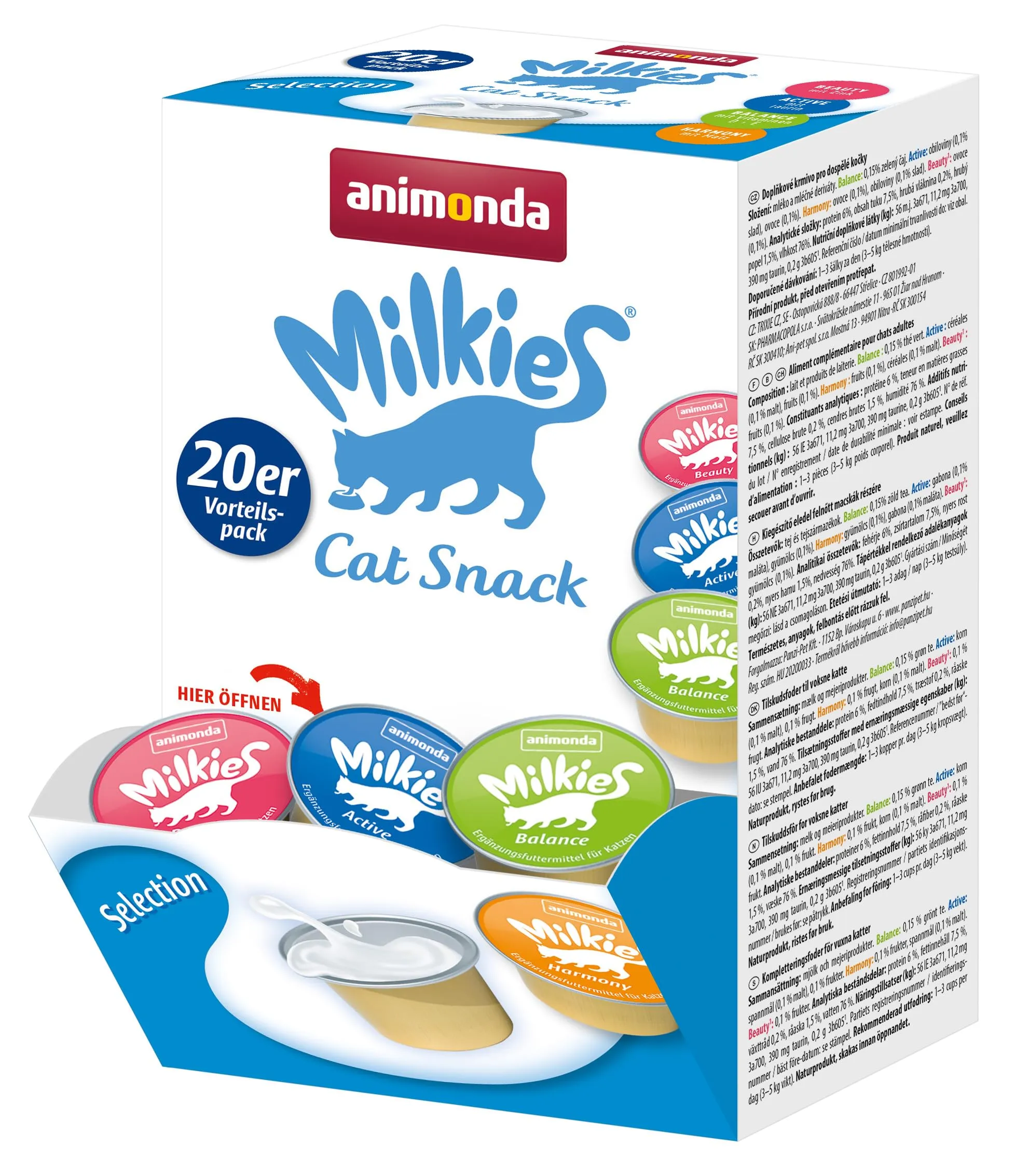 Animonda Milkies Power Latte per Gatti Selection, 20 Capsule x 15 g - immagine 1